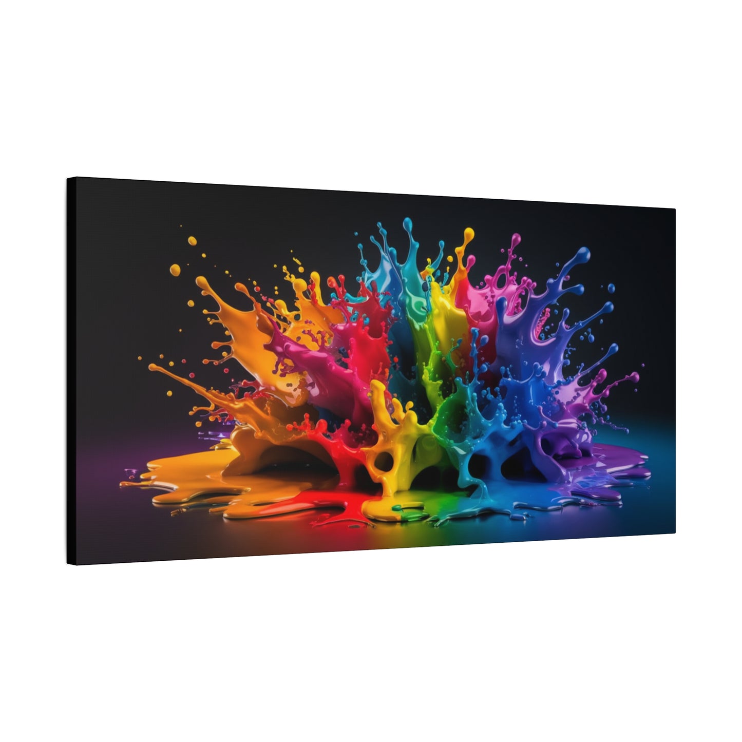 Chromatic Burst - Vibrant Abstract Canvas Art