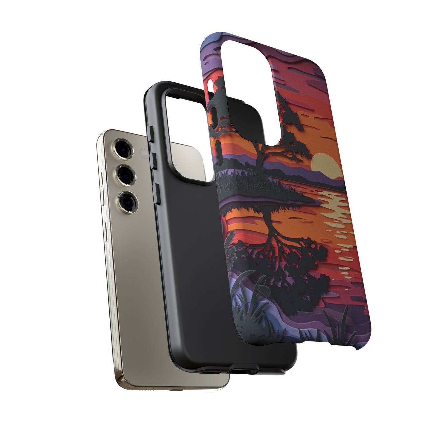 Samsung Galaxy Case - Colorful Paper Art Sunset