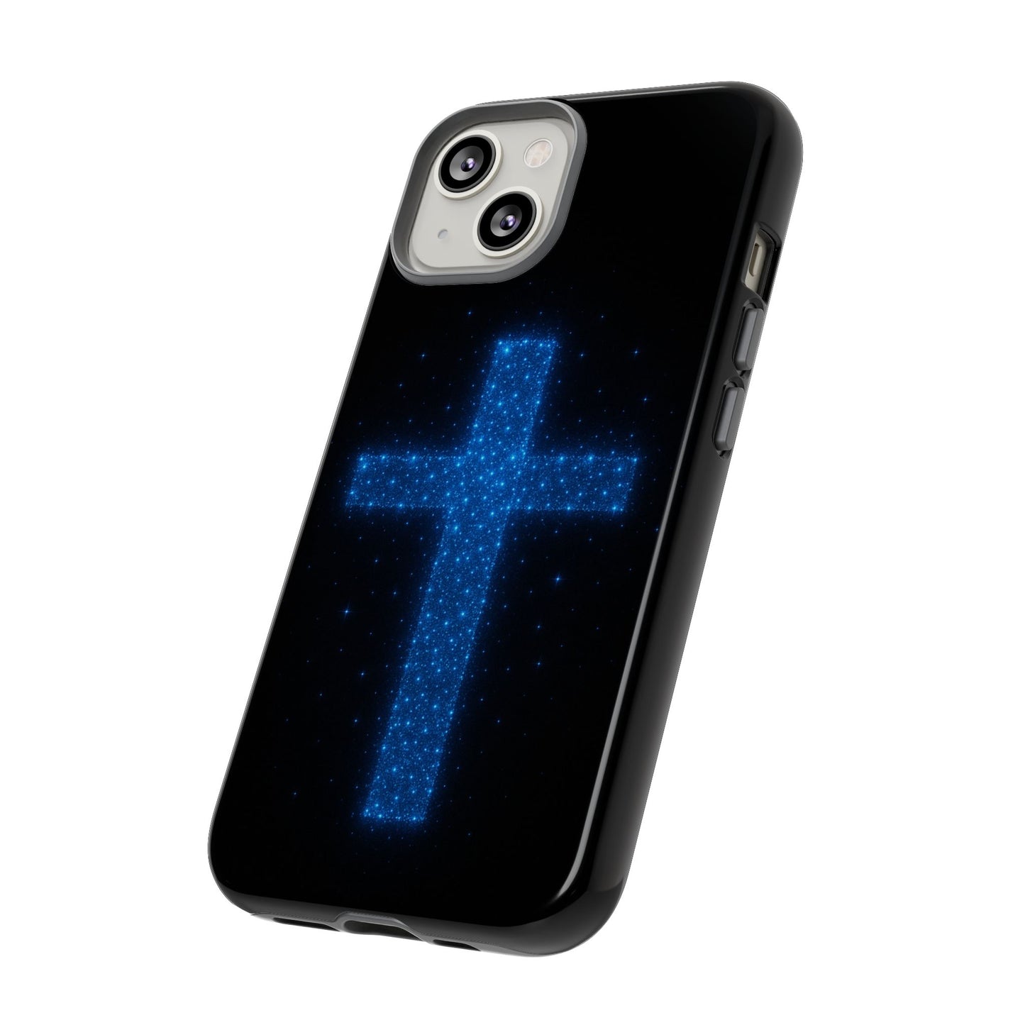 iPhone Case - Bioluminescent Cross Design Christian Phone Case Spiritual iPhone Case Gift for Believers