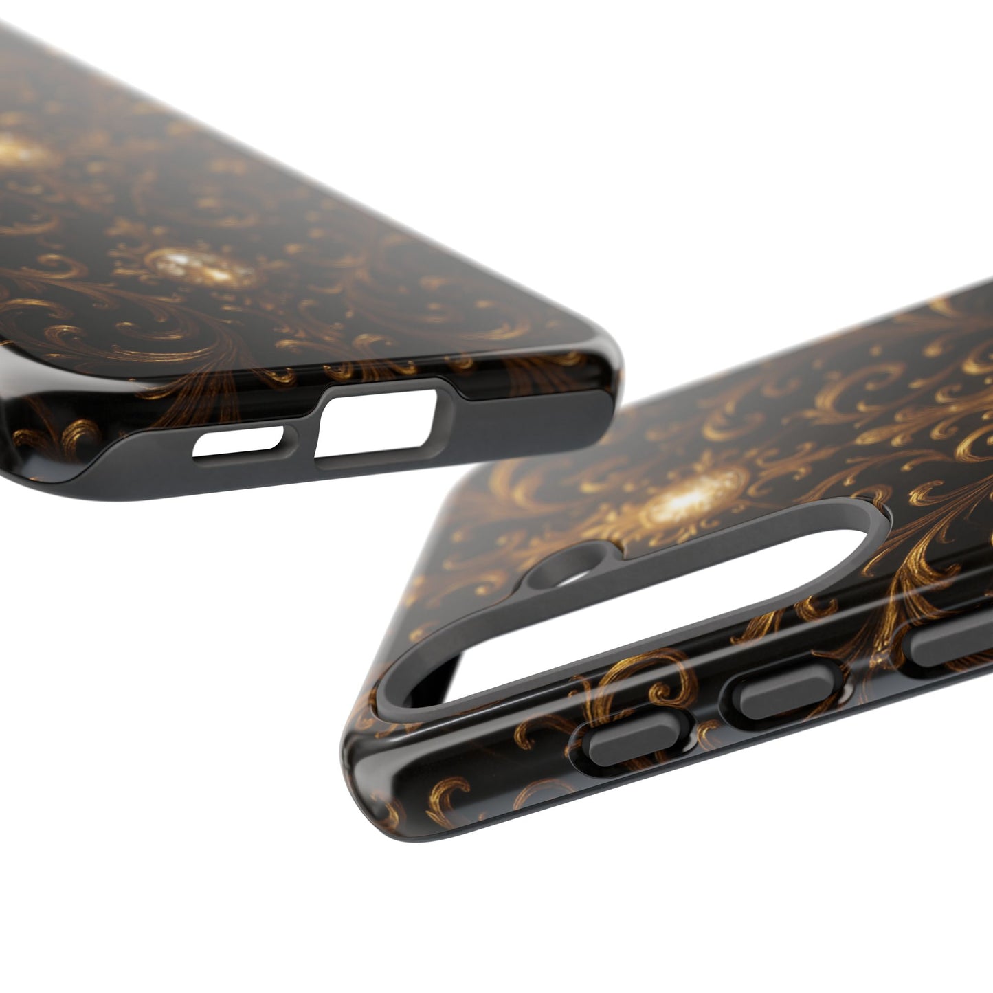 Luxury Baroque Samsung Case β Elegant Gold Ornate Floral Phone Cover for Galaxy