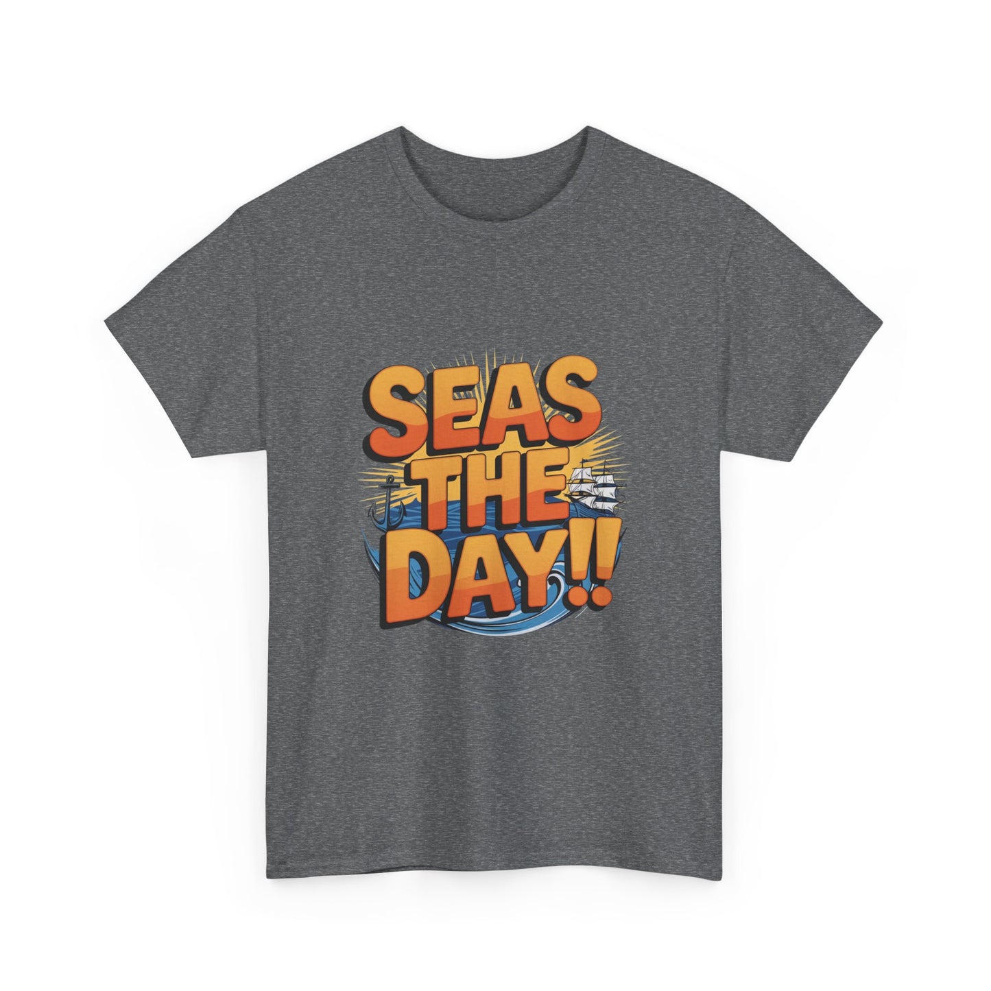 Seas The Day!! Tee • Ocean Pun Graphic Shirt • Comfort Colors Unisex Beachy Vibes • Nautical Aesthetic • Gift for Sea Lovers & Summer Vacays
