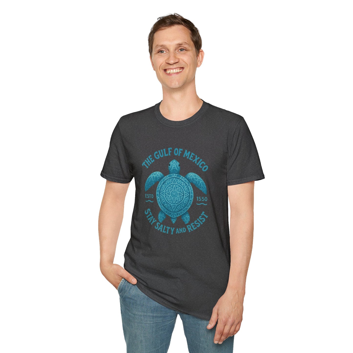 Gulf of Mexico Watercolor Sea Turtle T-Shirt - Ocean Wildlife Tee - Nature Lover Gift - Summer Beach Top - Coastal Art Graphic Tee