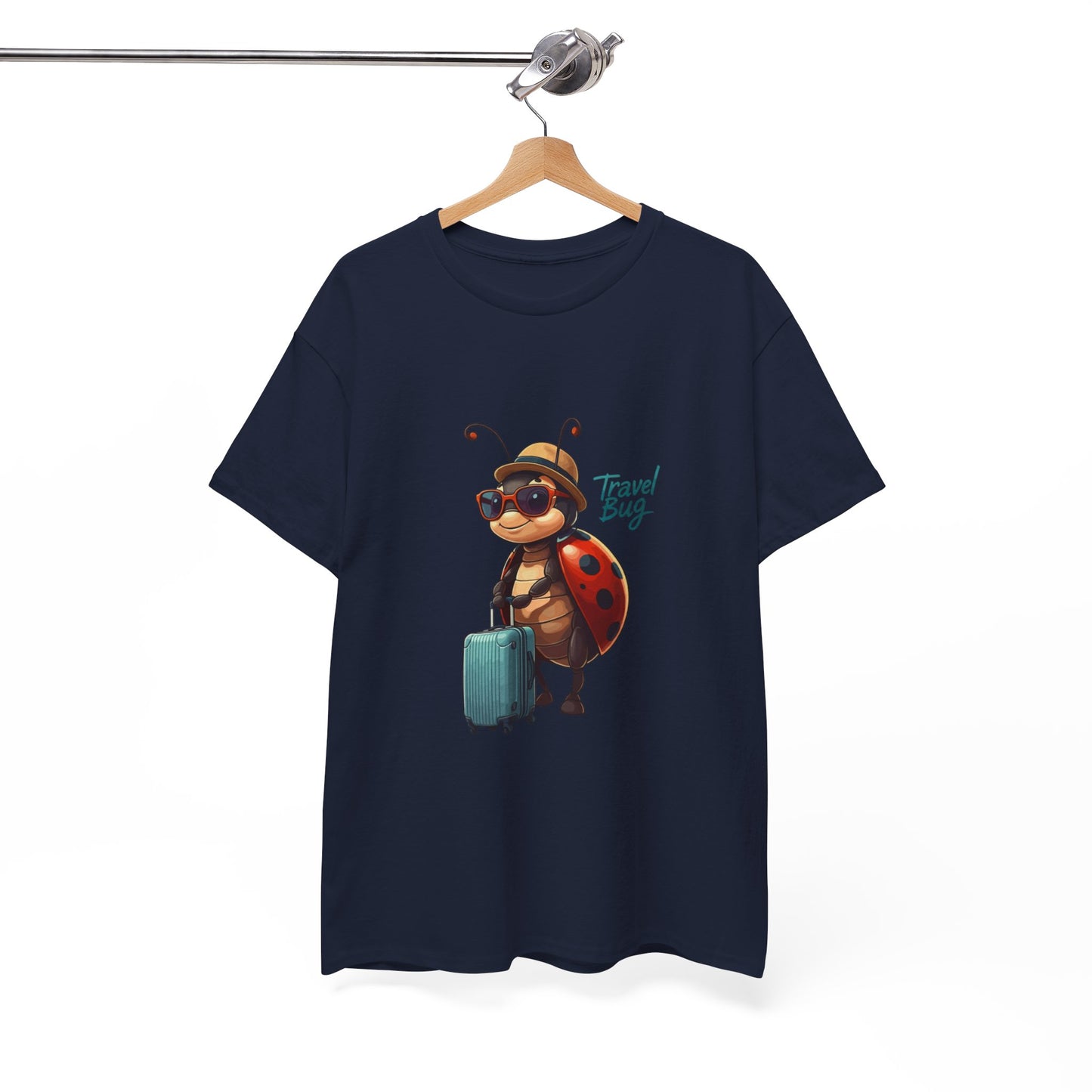 Travel Bug T-Shirt – Cute Ladybug Travel Tee | Funny Wanderlust Shirt for Travel Lovers | Unisex Graphic Tee Gift for Adventurers