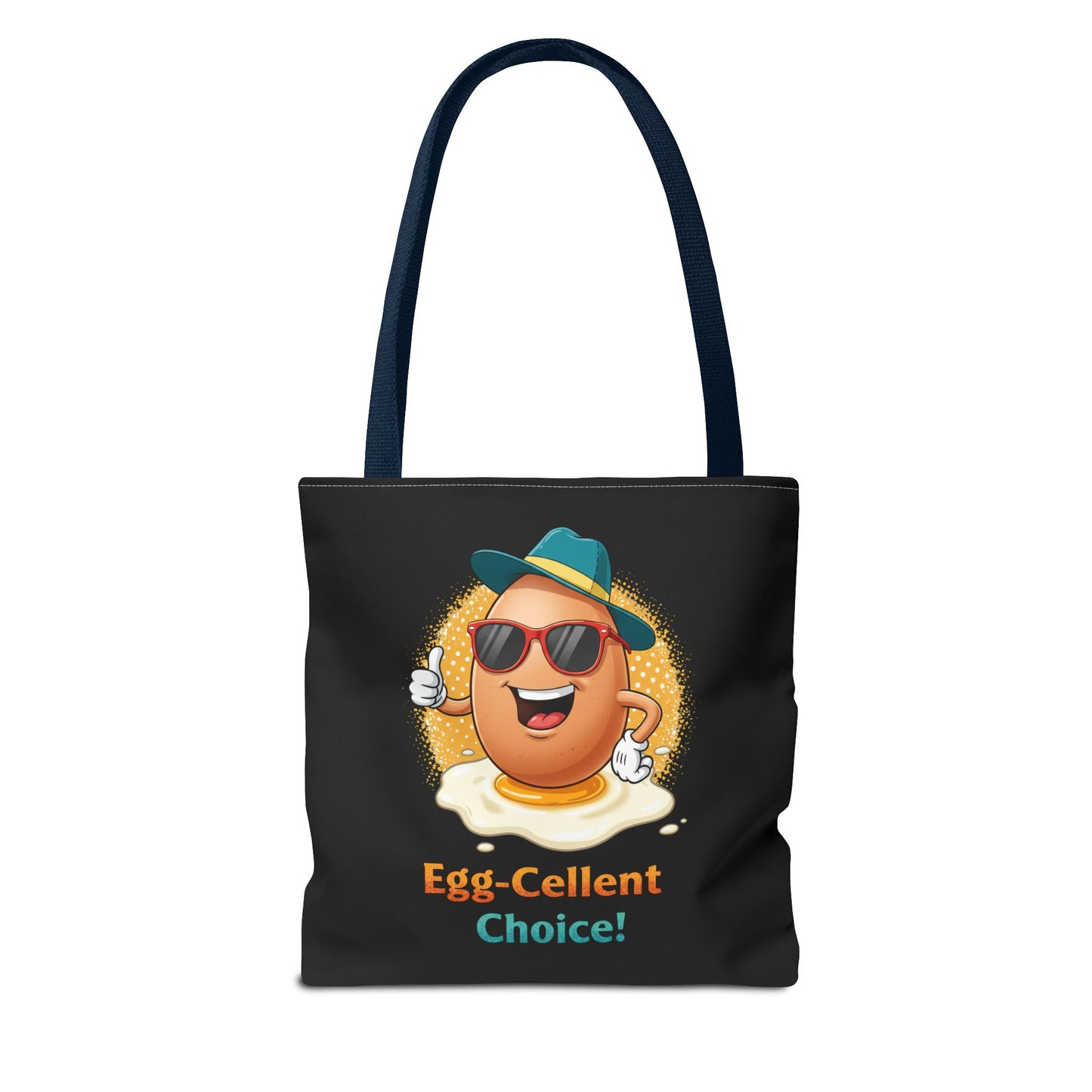 Tote Bag: Egg-Cellent Choice Thumbs Up Pun Design