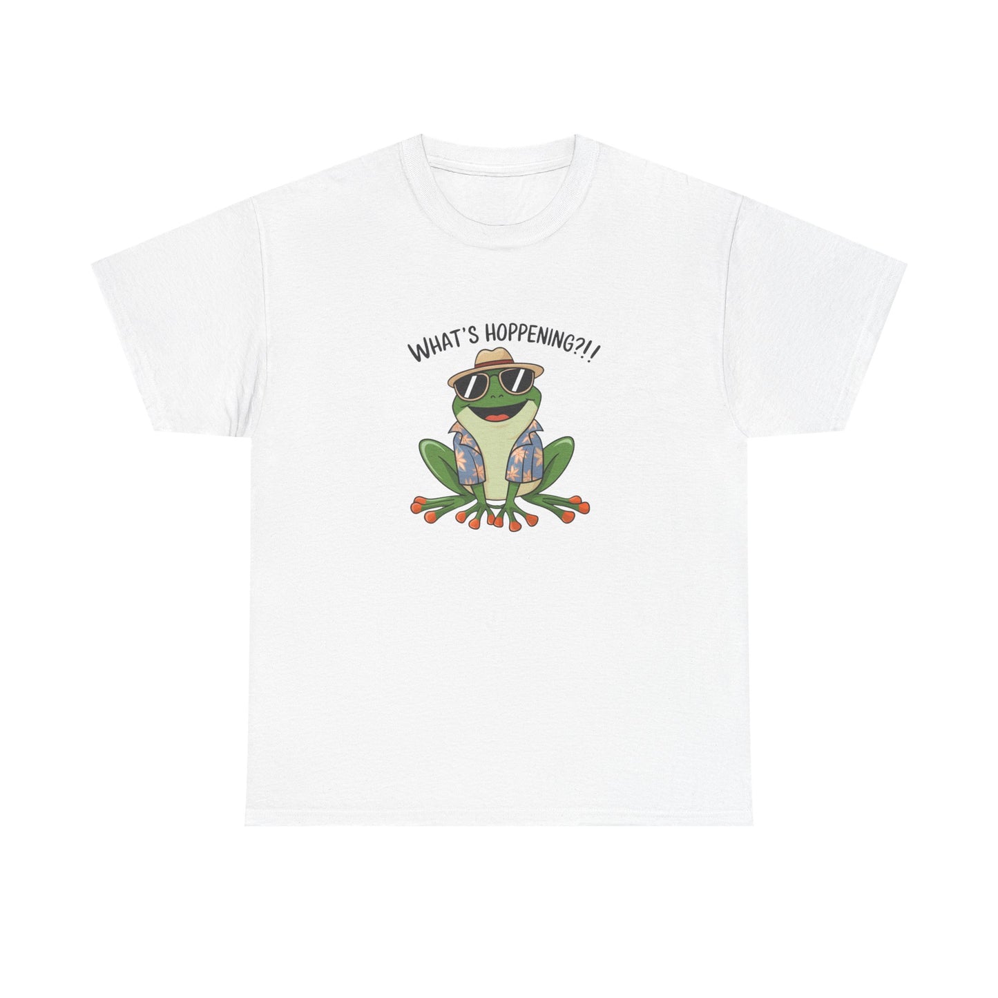 Funny Frog Shirt | What’s Hoppening T-Shirt | Cool Frog Graphic Tee | Amphibian Dad Joke Shirt | Cottagecore Animal Lover Gift