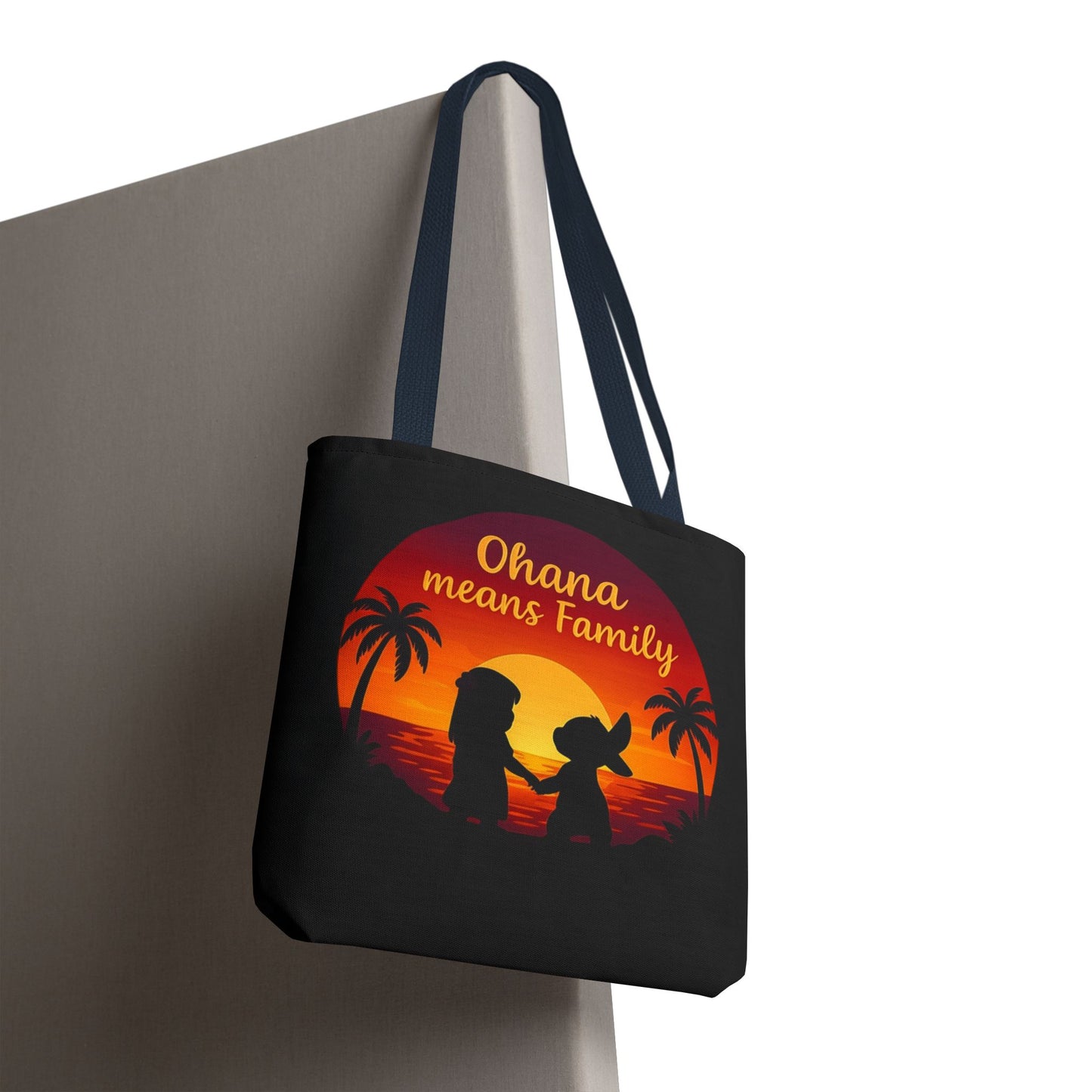 Ohana Means Family Tote Bag – Lilo and Stitch Inspired Bag, Hawaiian Quote, Disney Aesthetic Gift, Reusable Grocery or Beach Bag