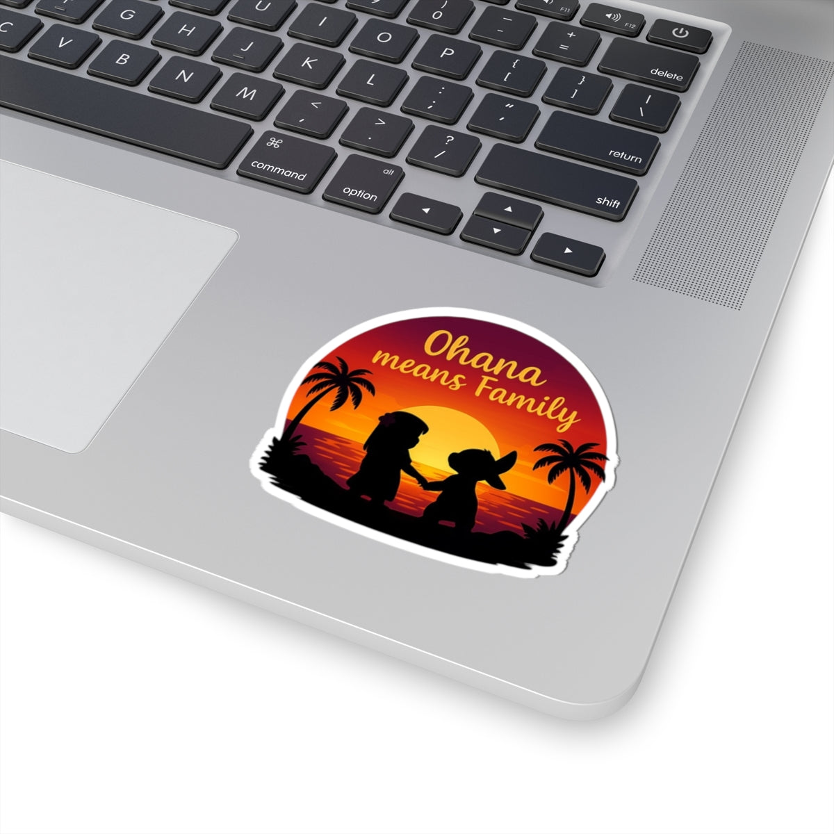 Ohana Means Family Sticker - Family-Inspired Vinyl Decal - Cute Waterproof Laptop, Water Bottle, Skateboard Sticker
