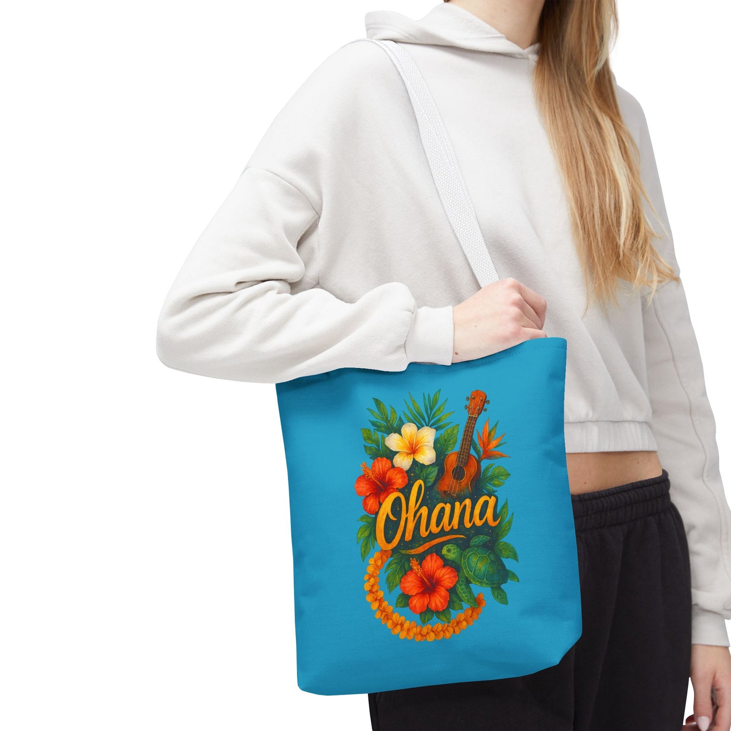 Hawaiian Ohana Tote Bag | Tropical Reusable Beach Bag | Aloha Gift Idea | Island Vibes Bag | Summer Tote | Luau Party Favor | Coastal Bag