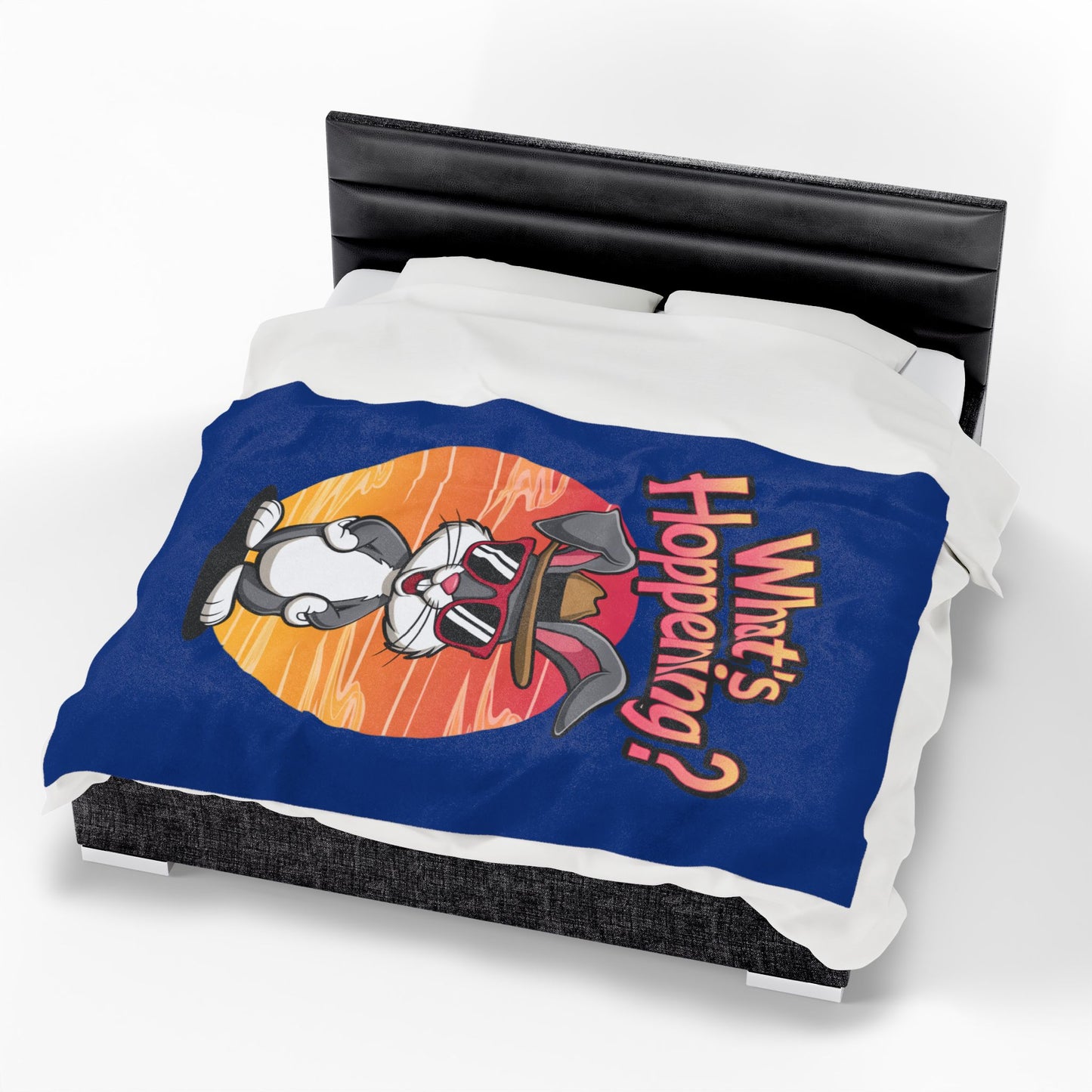 Plush Blanket - What's Hoppening Bunny Design