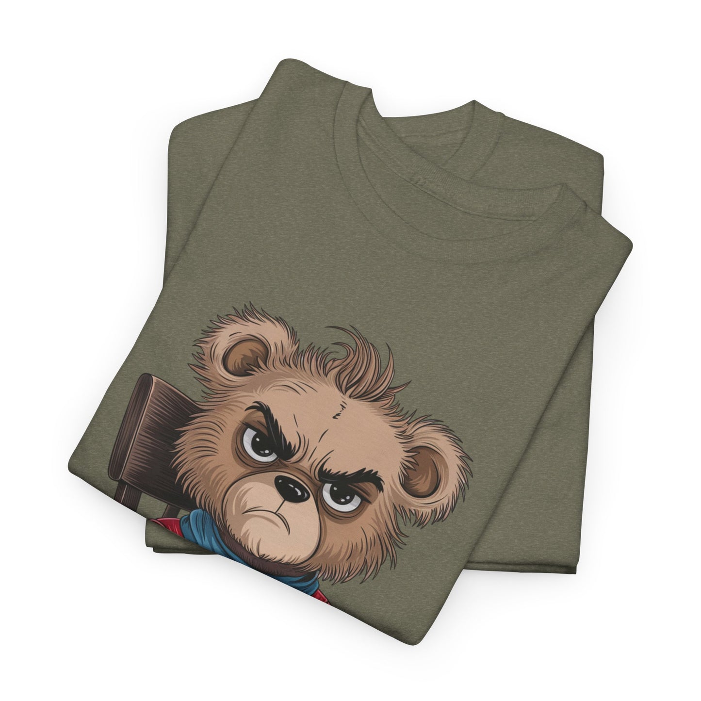 Grumpy Bear Graphic Tee – Please Bear With Me Shirt – Funny Animal T‑shirt – Sarcastic Humor Gift – Cute Bear Meme Art Tee