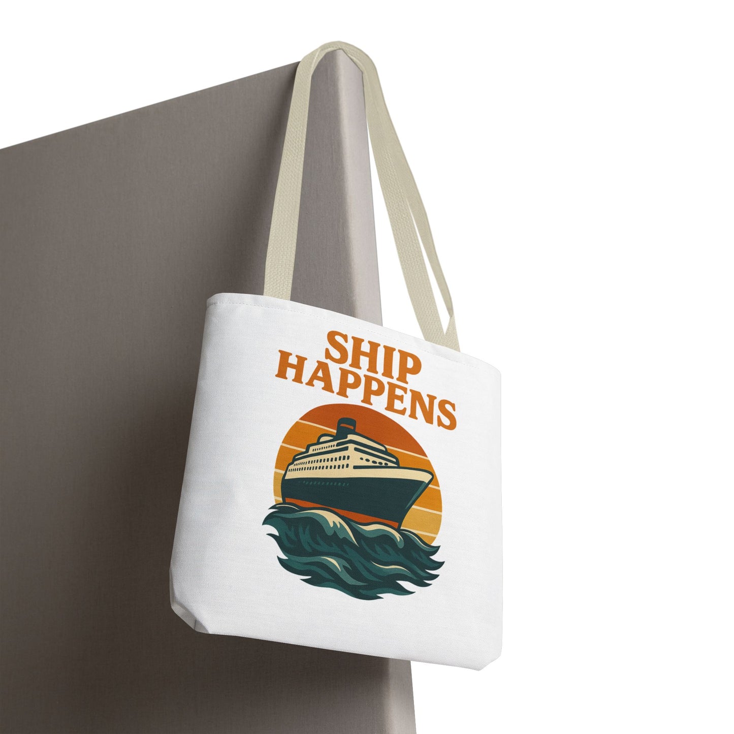 Ship Happens Tote Bag - Fun Nautical Design for Beach Lovers Cruise Bag Unique Gift for Travelers