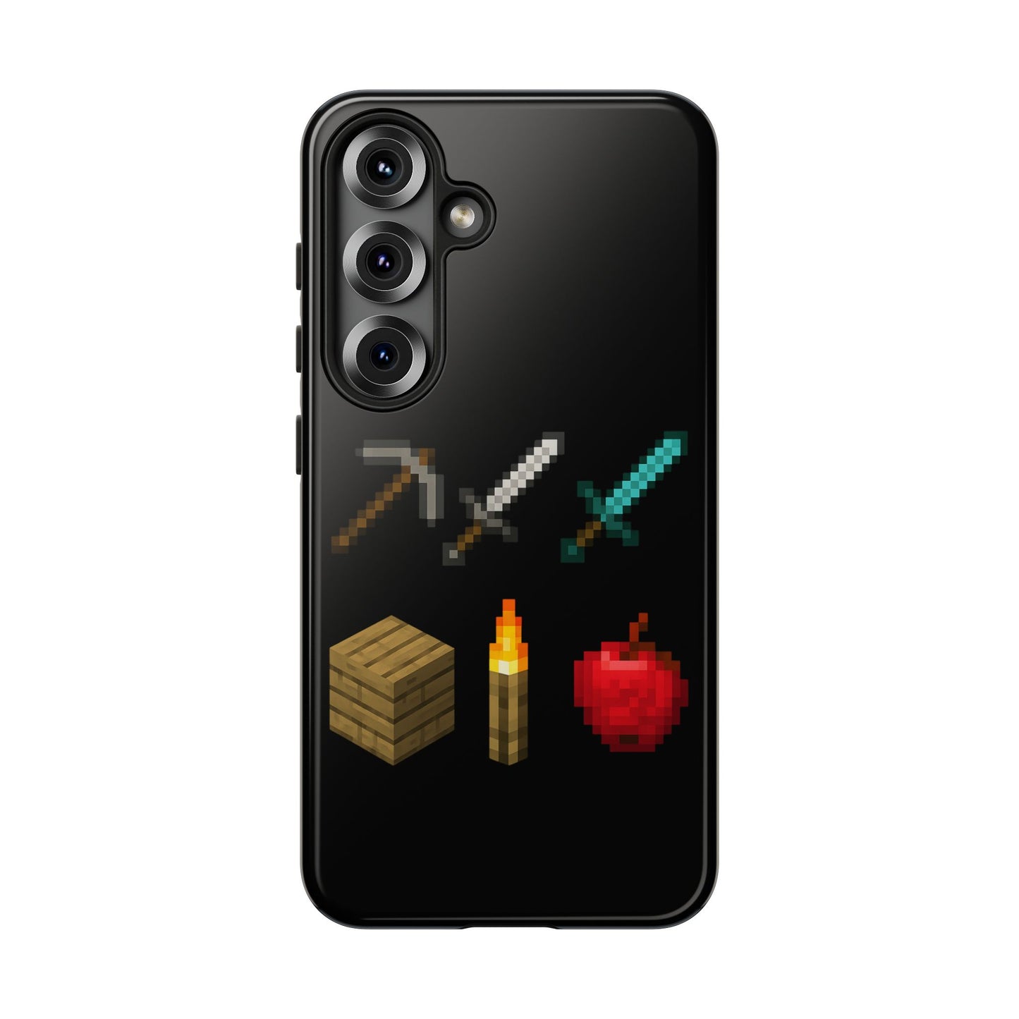 Minecraft-Inspired Tough Samsung Phone Case Pixel Art Design for Gamers Phone Accessory for Gamers