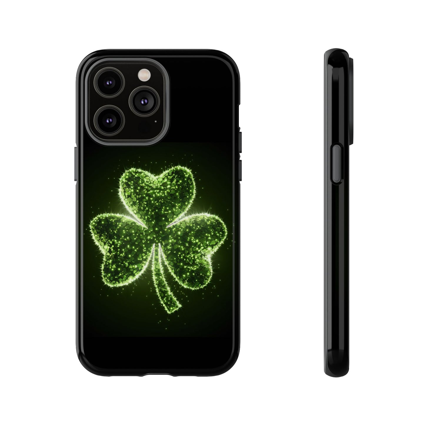 iPhone Tough Case - Shiny Shamrock Design