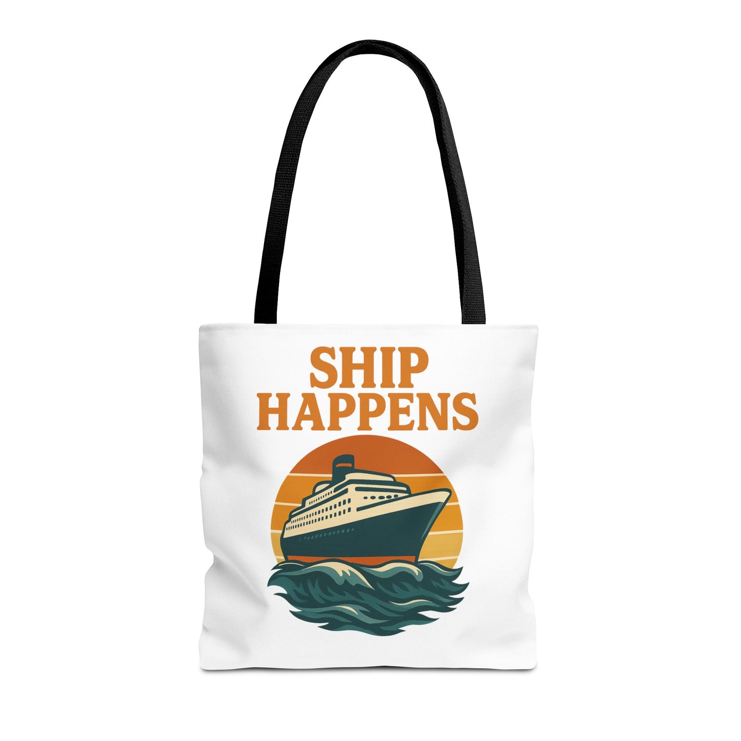 Ship Happens Tote Bag - Fun Nautical Design for Beach Lovers Cruise Bag Unique Gift for Travelers