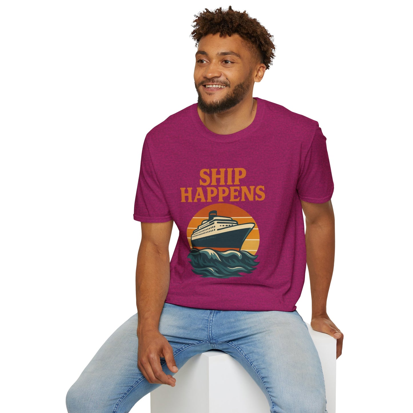 Ship Happens Tee • Funny Nautical Pun Shirt • Comfort Colors Unisex Cruise Vacation Tee • Ocean Humor • Gift for Sailors & Beach Lovers