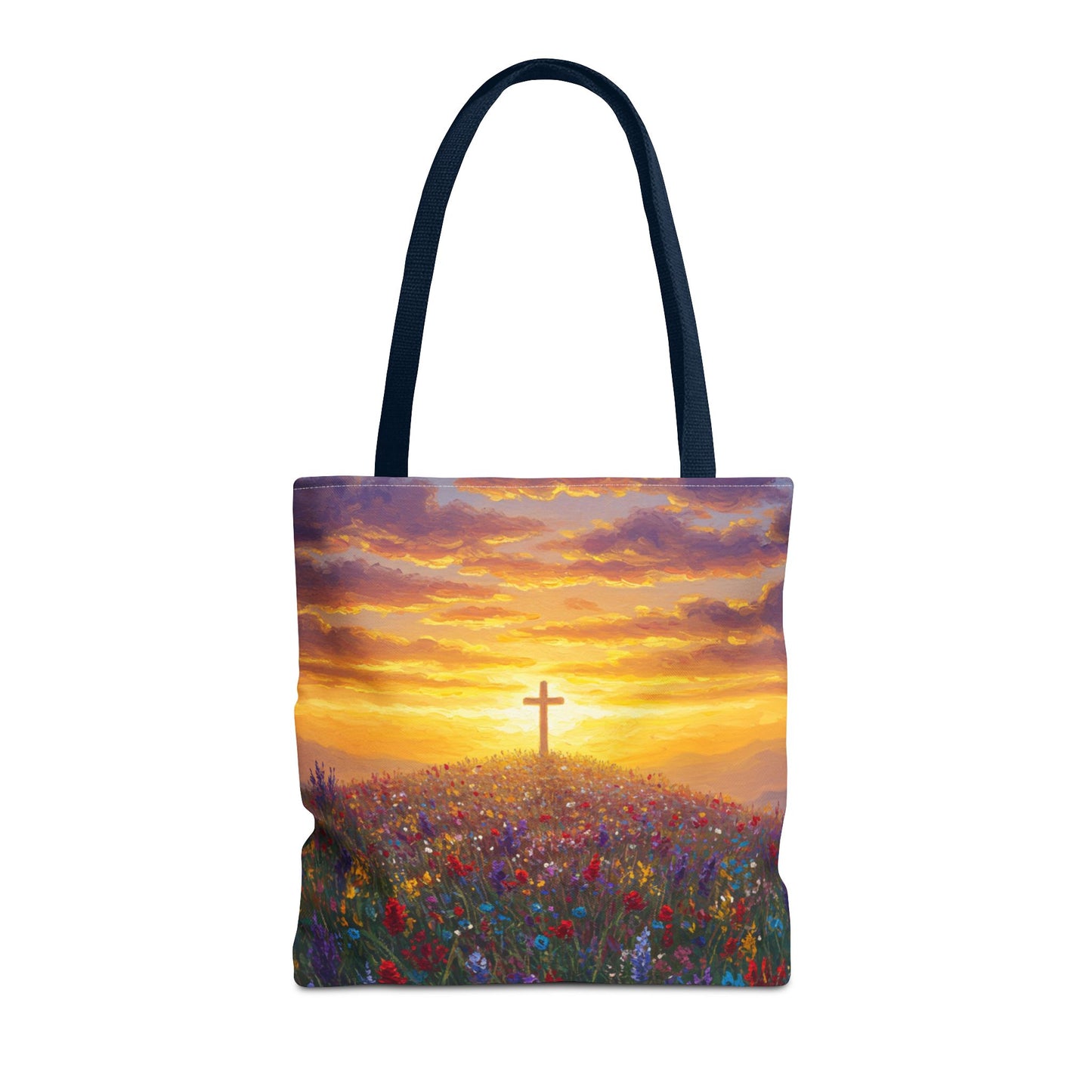 Cross Painted Tote Bag Christian Bag Inspirational Tote Spiritual Bag Religious Tote Bag