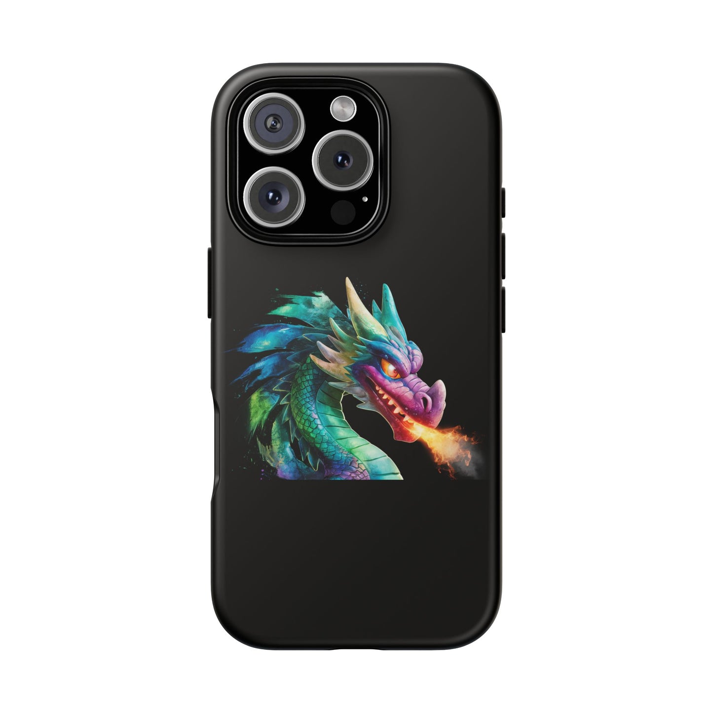 Dragon iPhone Case - Fantasy Fire-Breathing Art Protective Cover - Bookish Dark Academia Aesthetic Gift for Teens and Adults