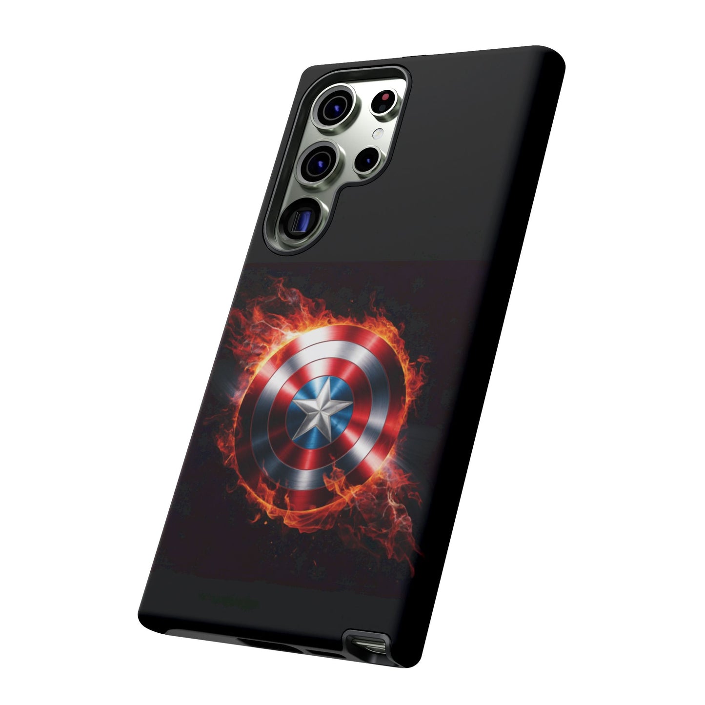 Captain America Shield in Flames Samsung Galaxy Tough Case