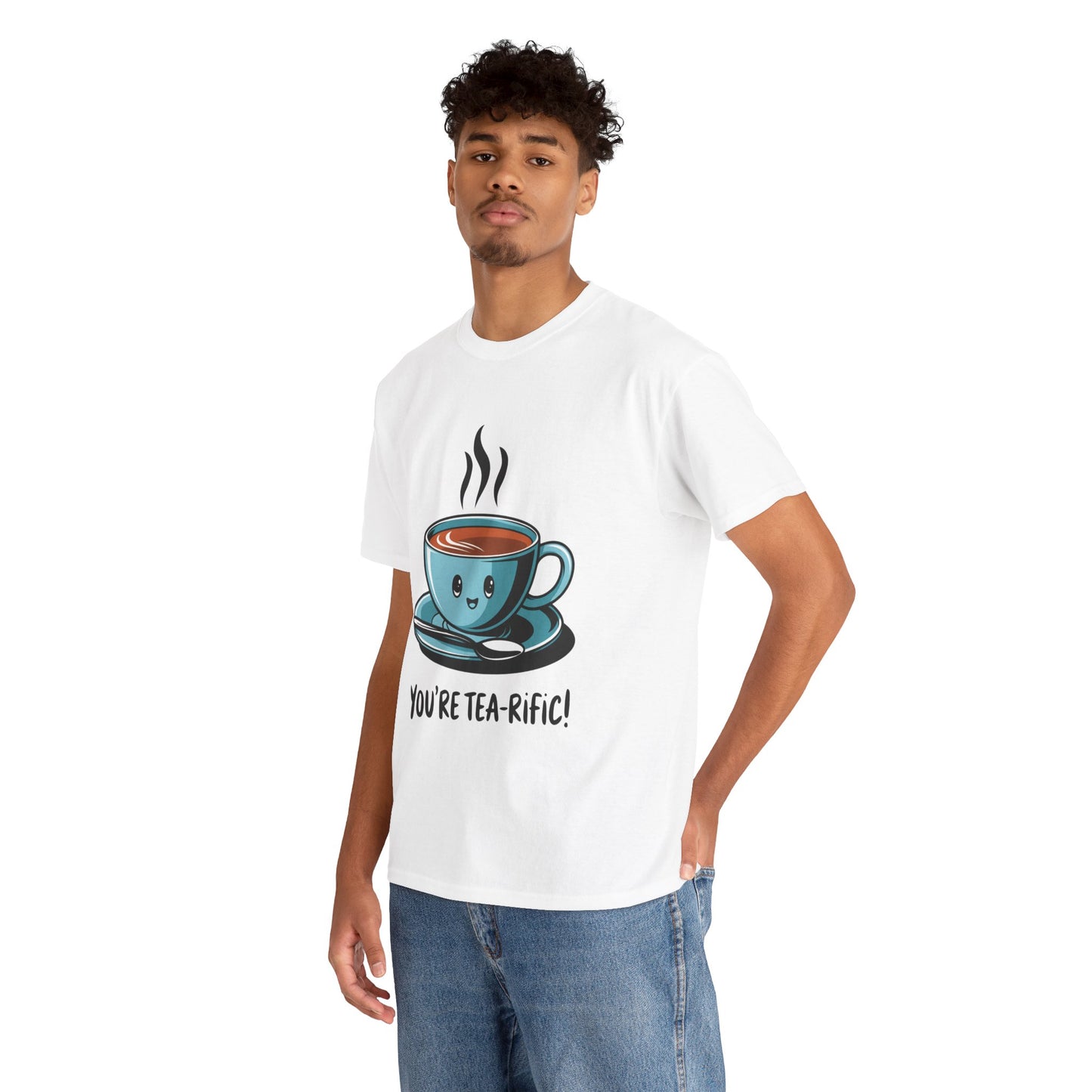 You’re Tea-Rific! Cute Tea Pun T-Shirt for Tea Lovers - Funny Gift, Kawaii Cup Graphic Tee - Unisex Soft Cotton Shirt