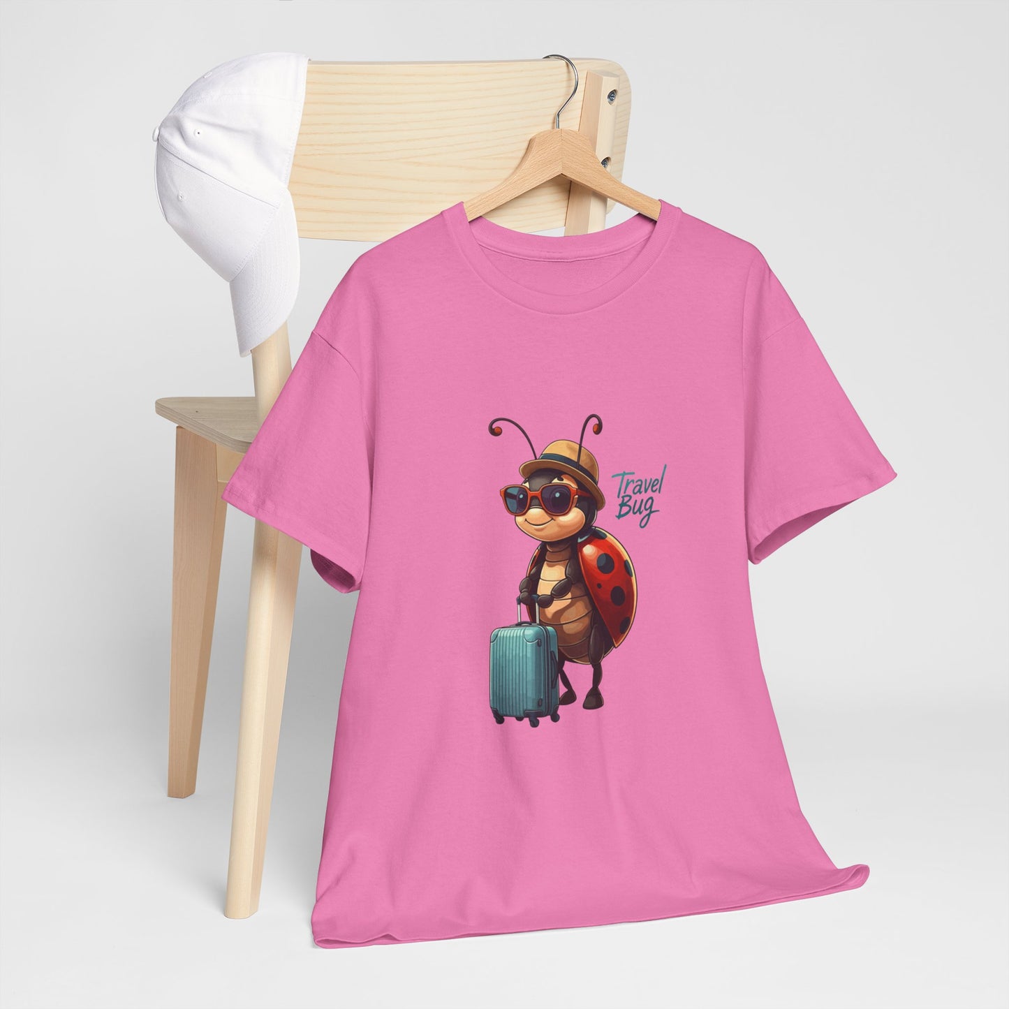 Travel Bug T-Shirt – Cute Ladybug Travel Tee | Funny Wanderlust Shirt for Travel Lovers | Unisex Graphic Tee Gift for Adventurers