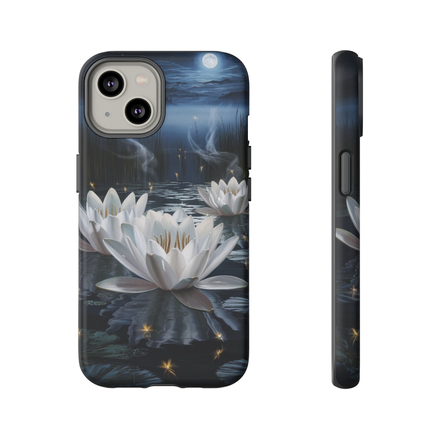 iPhone Case - Water Lilies Moonlight Design