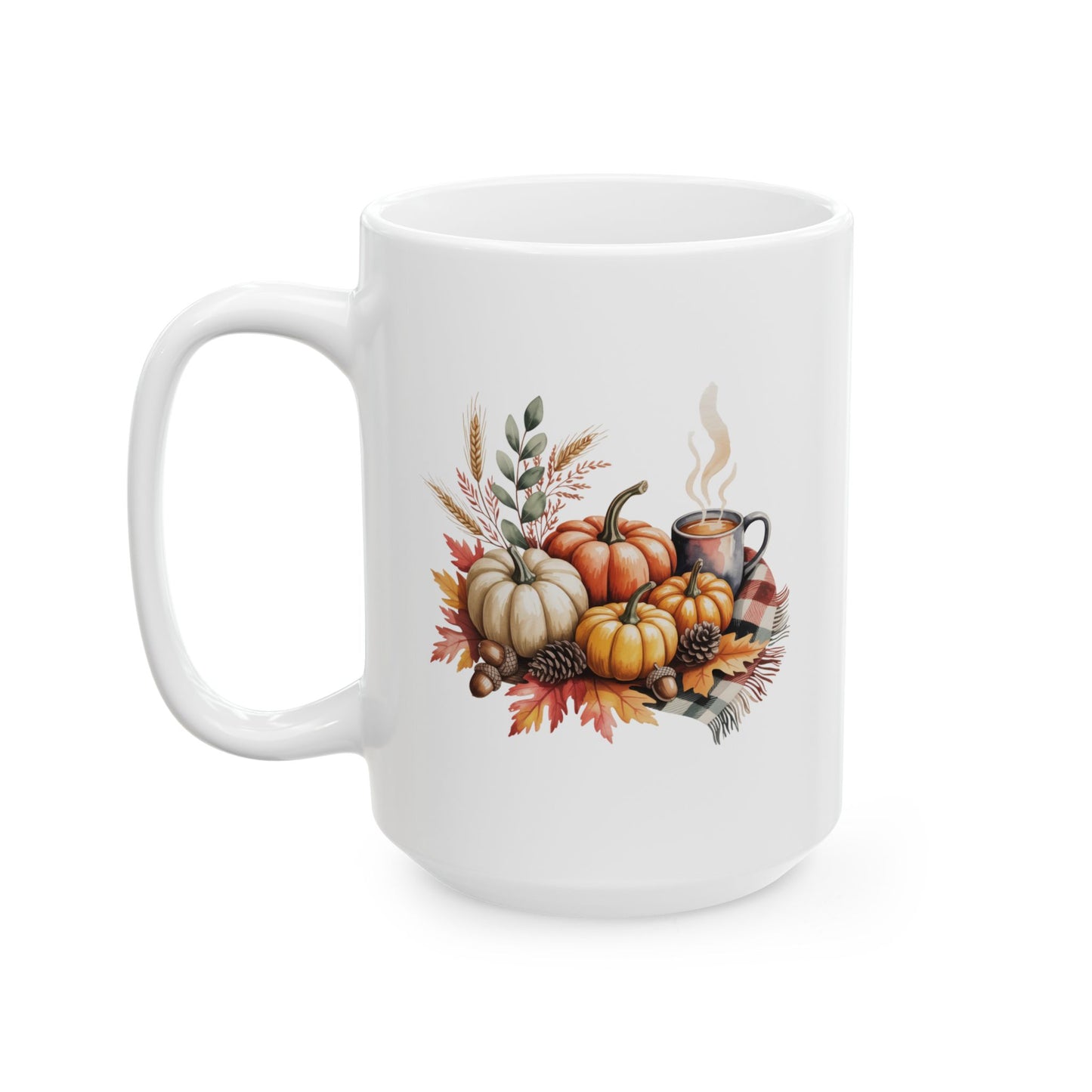 Autumn Harvest Ceramic Mug - Perfect for Fall Coffee Lovers, Pumpkin Spice, Thanksgiving, Cozy Home Decor, Gift for Friends