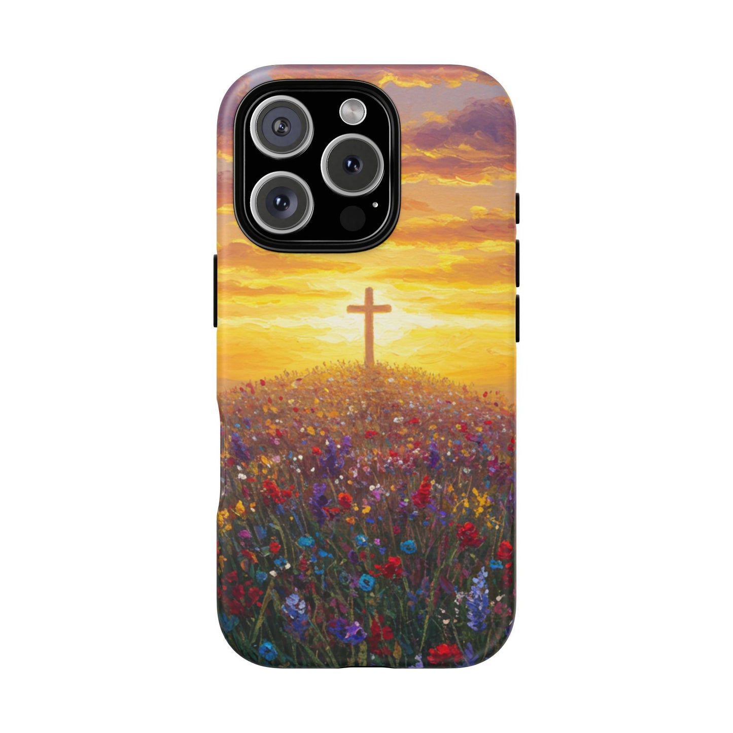 iPhone Case: Monet Style Cross Phone Case Christian Case Inspirational iPhone Case Spiritual Phone Case