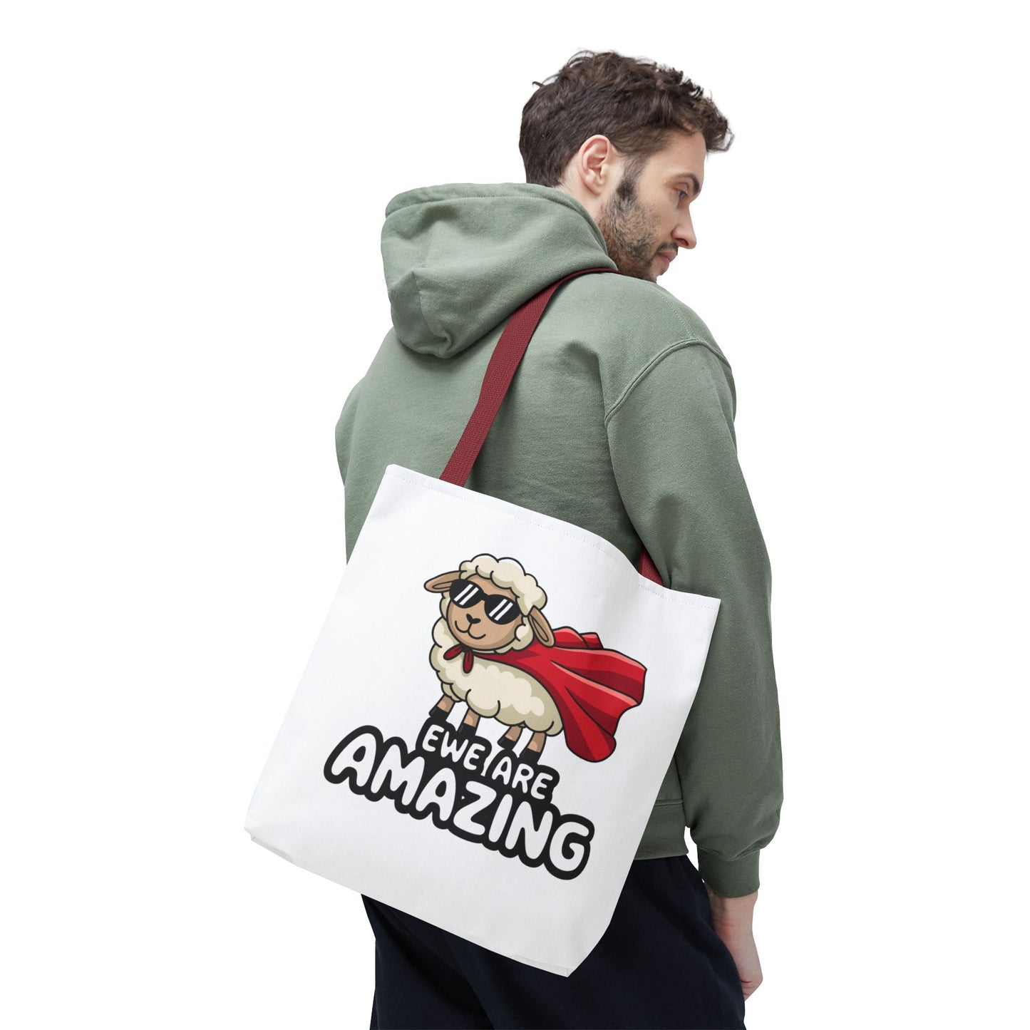 Sheep Tote Bag - Ewe Are Amazing Inspirational Bag Everyday Tote Funny Bag