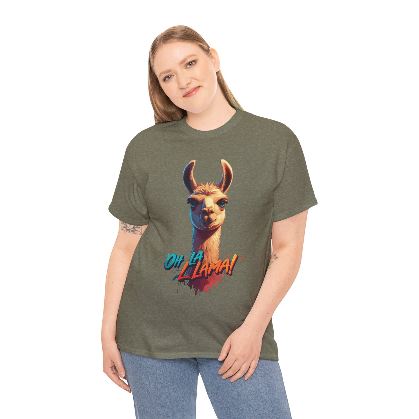 Oh la Llama Graphic Tee | Fun Llama T-Shirt, Cute Animal Lover Shirt, Llama Lover Gift, Quirky Party Tee, Trending Llama Fashion