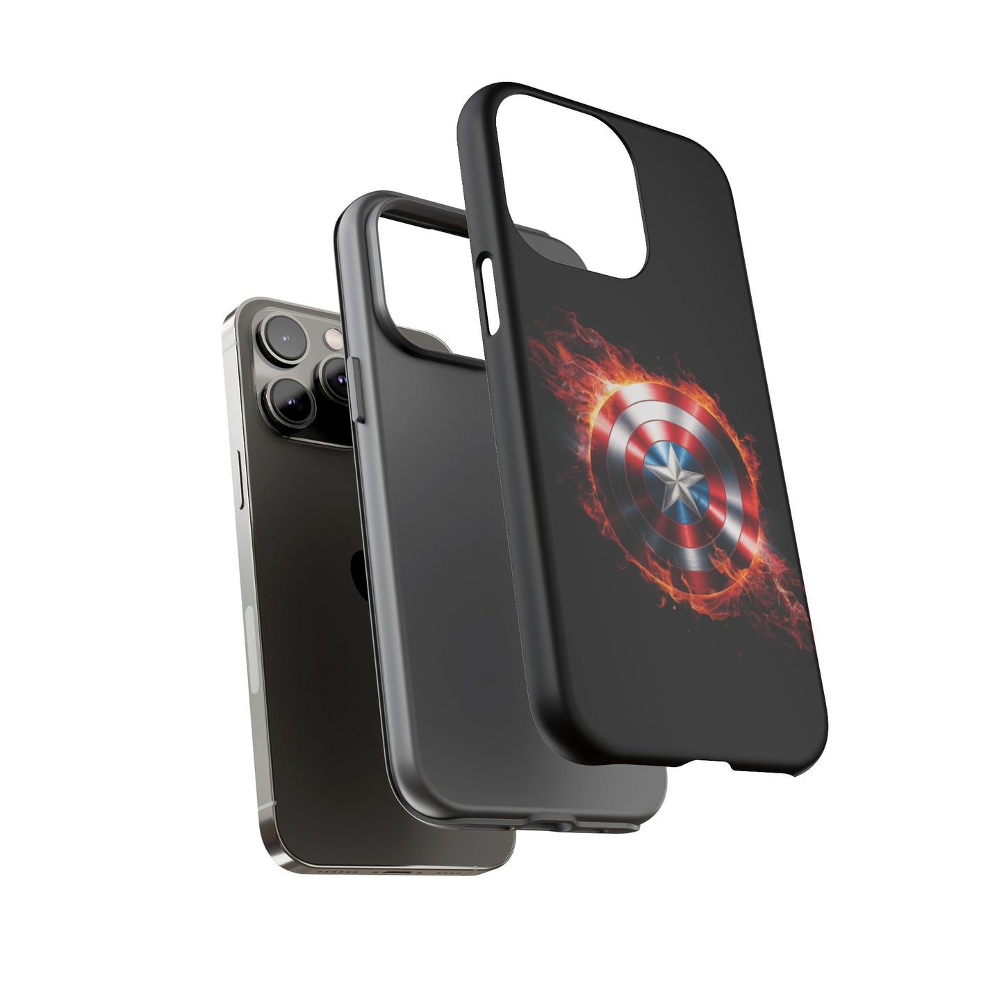 iPhone Case - Captain America Shield in Flames