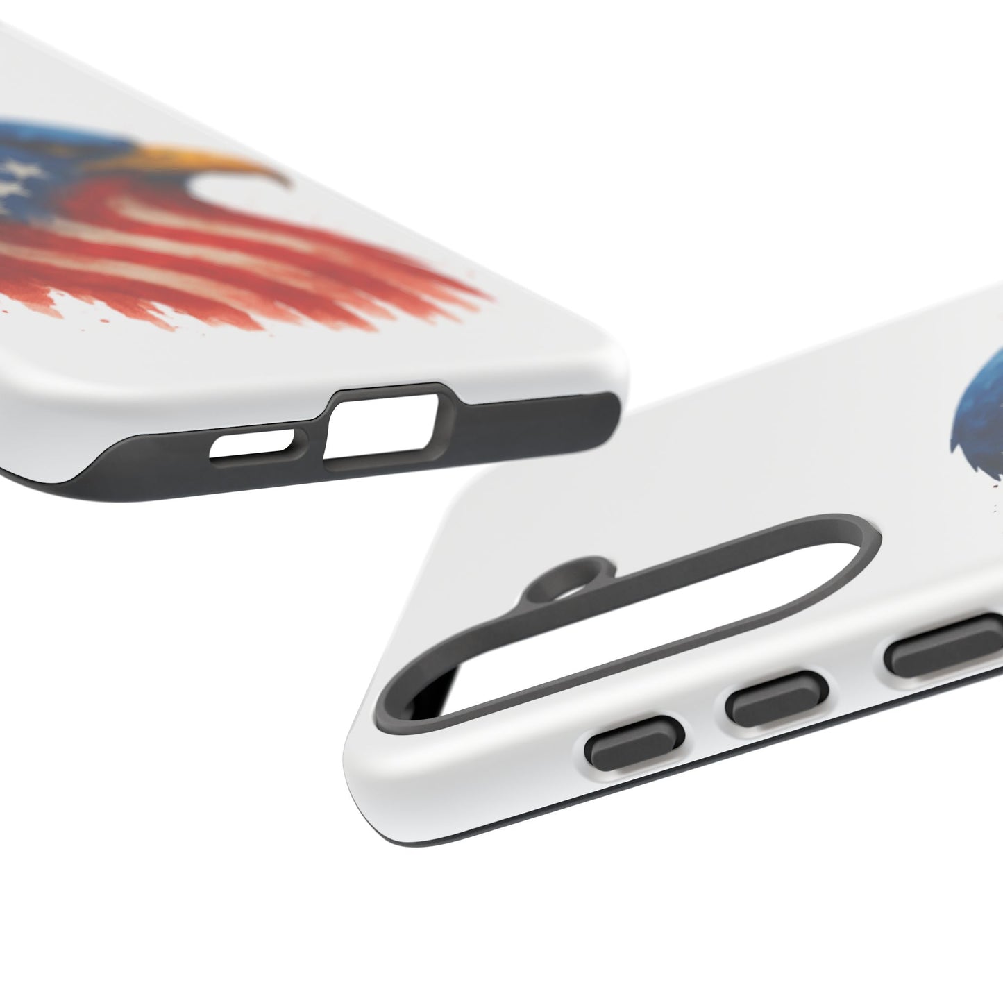 Patriotic Eagle Samsung Case - USA Flag Rugged Tough Cover, Dual-Layer Protection, Veteran and 4th of July Gift Galaxy Series
