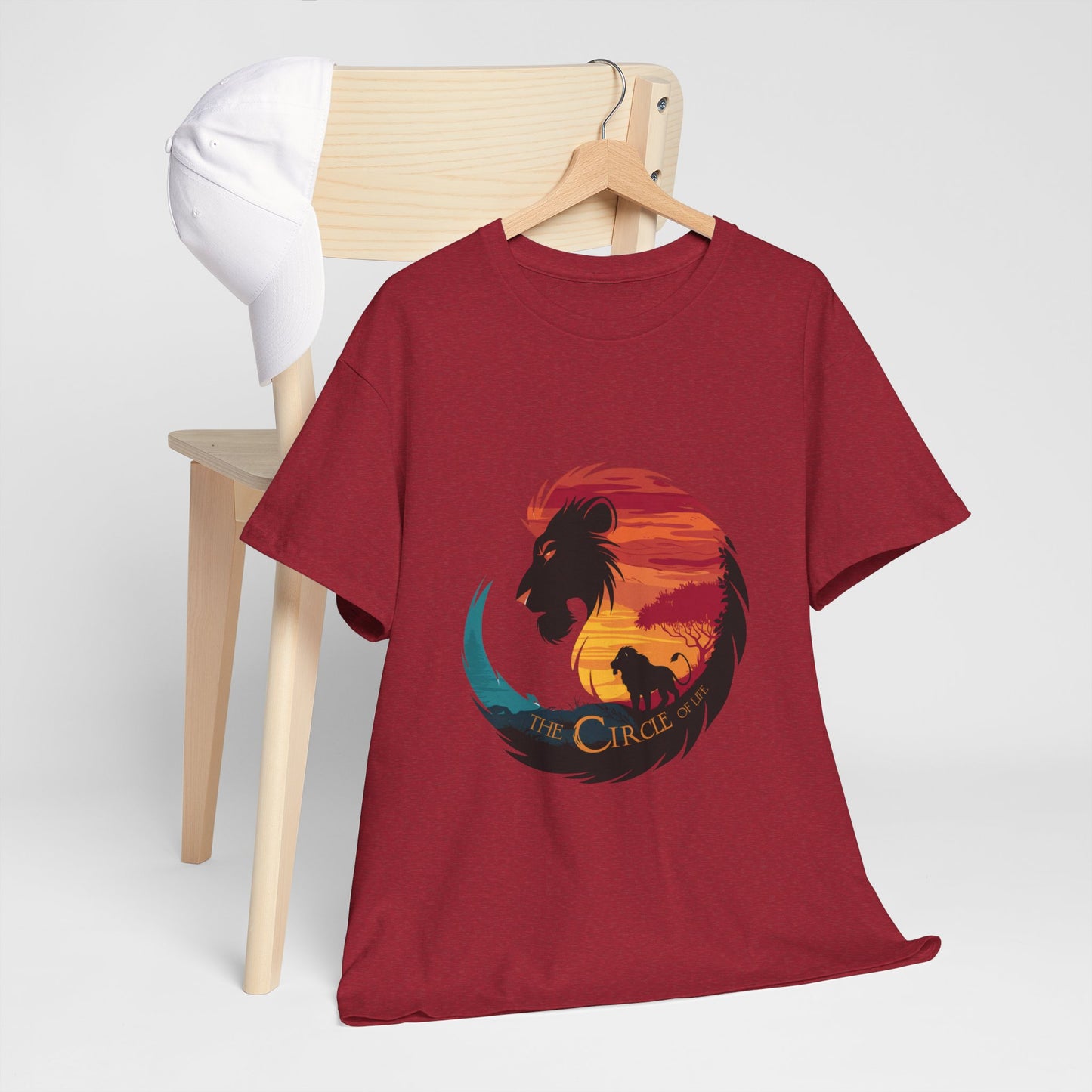 The Circle of Life Lion Shirt – Sunset Safari Wildlife Graphic Tee – Inspirational Nature T-Shirt for Animal Lovers & Adventure Fans