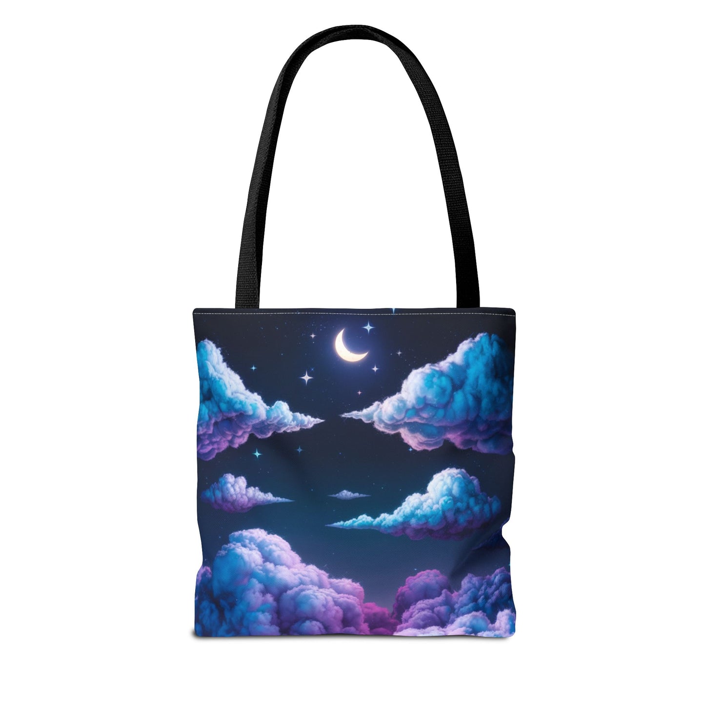 Dreamy Moon & Clouds Tote Bag • Celestial Night Sky Tote • Boho Moon Cloud Tote • Eco-Friendly Cosmic Art Tote • Gift for Stargazers