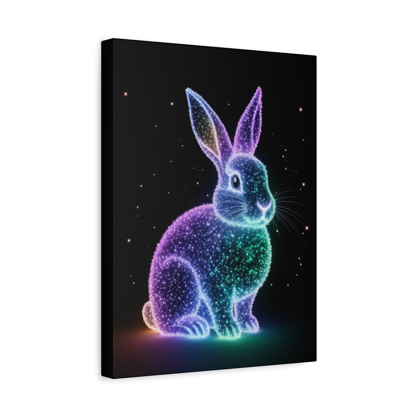 Easter Canvas Bioluminescent Bunny Decor Easter Bunny Art Easter Decor