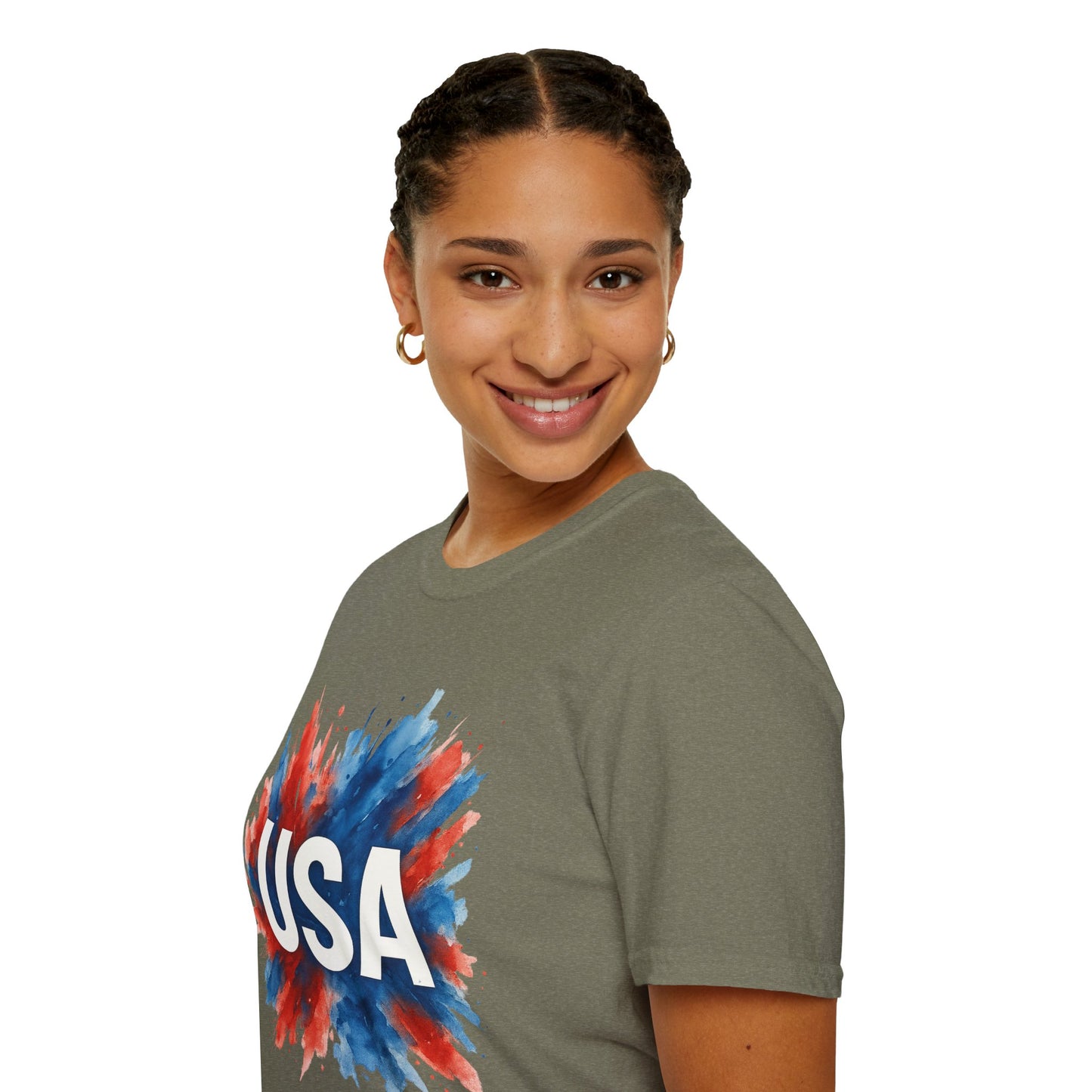 Watercolor USA T-Shirt Unisex | Red White Blue Shirt | Patriotic Graphic Tee | July 4th Shirt | Independence Day Tee | American Flag Shirt