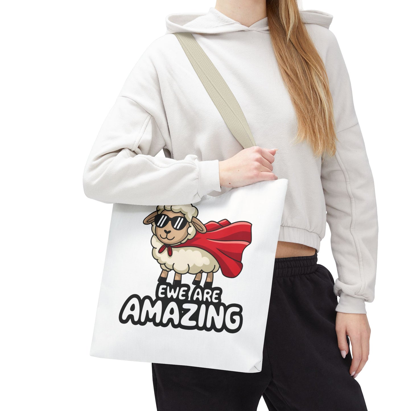 Sheep Tote Bag - Ewe Are Amazing Inspirational Bag Everyday Tote Funny Bag