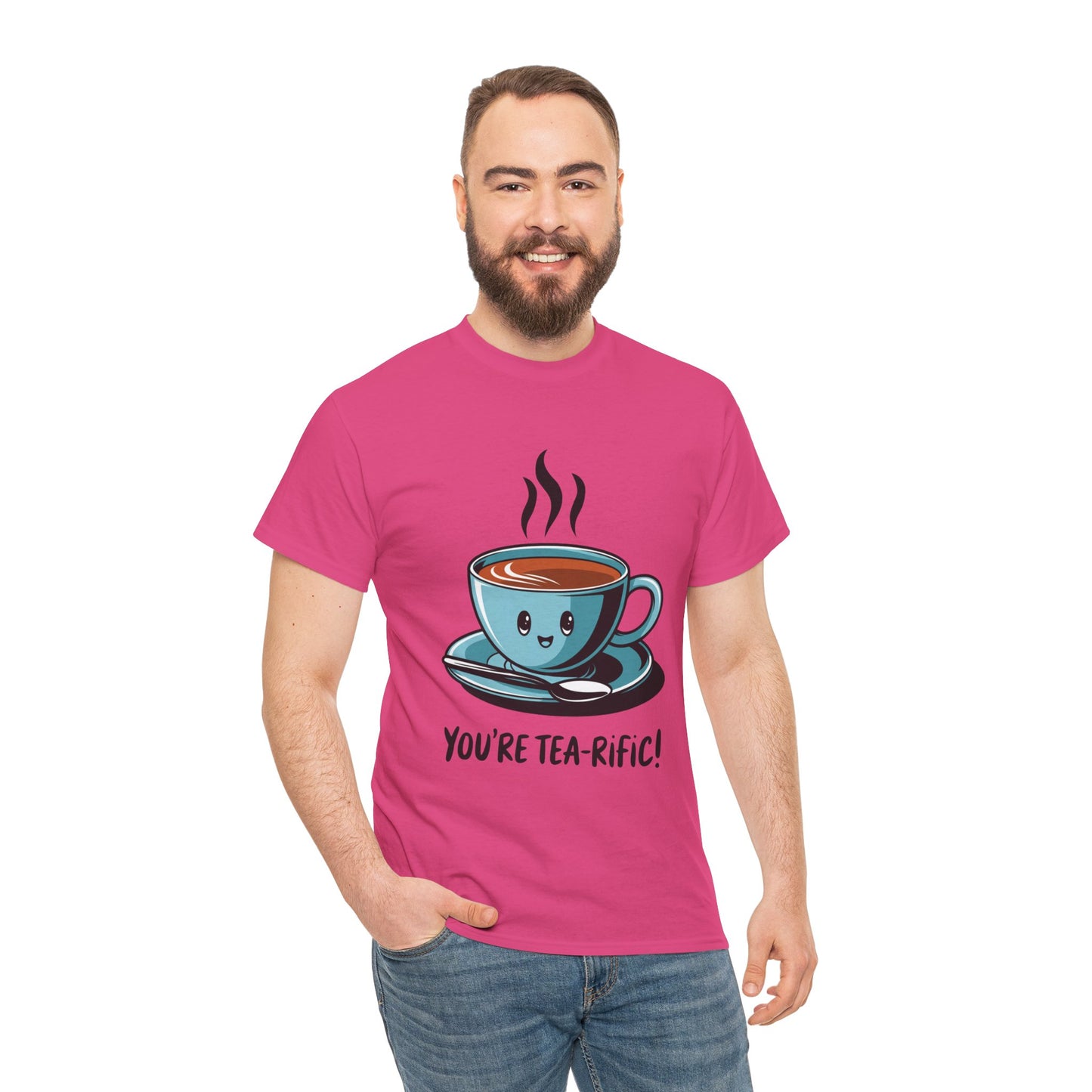You’re Tea-Rific! Cute Tea Pun T-Shirt for Tea Lovers - Funny Gift, Kawaii Cup Graphic Tee - Unisex Soft Cotton Shirt