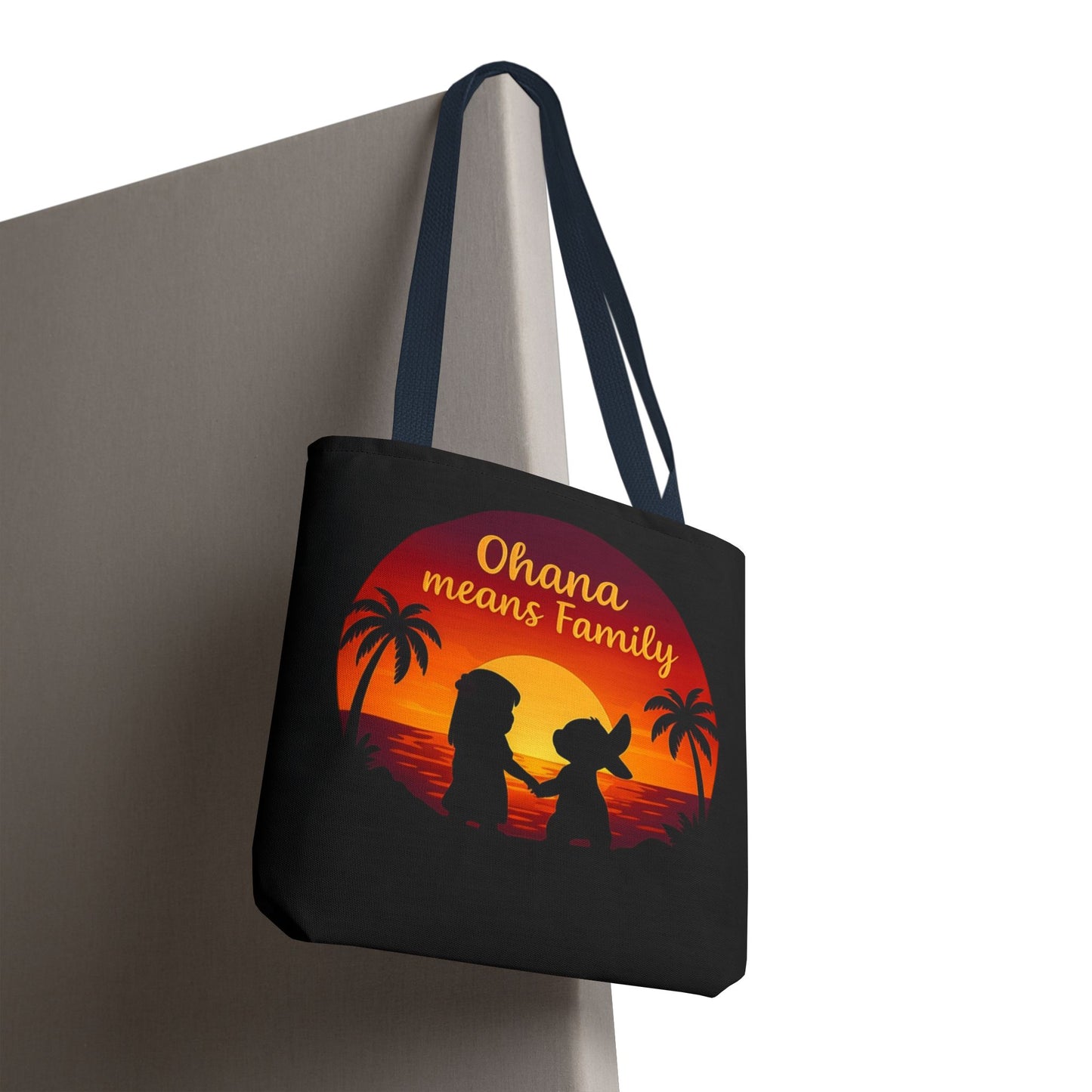Ohana Means Family Tote Bag – Lilo and Stitch Inspired Bag, Hawaiian Quote, Disney Aesthetic Gift, Reusable Grocery or Beach Bag