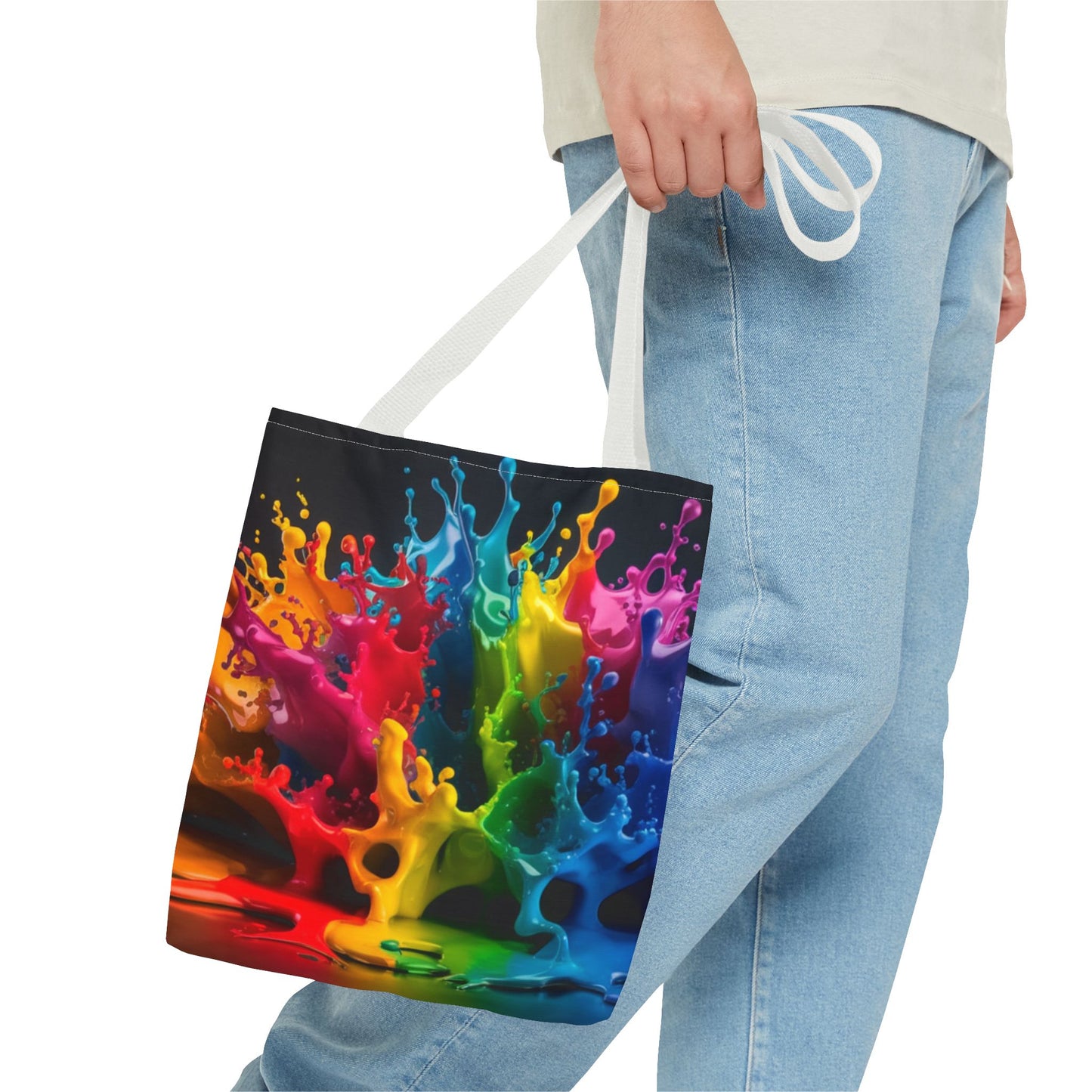 Colorful Splash Tote Bag - Vibrant Art for Every Occasion