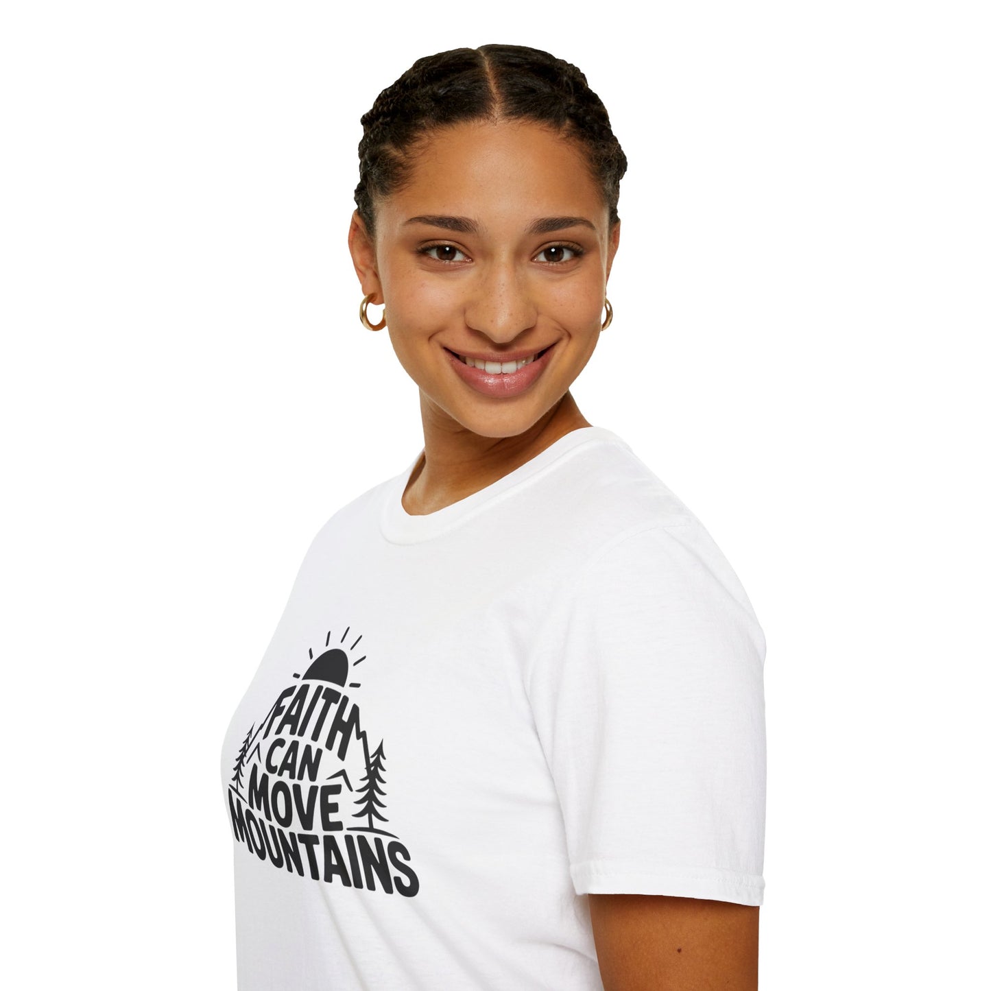 Faith Can Move Mountains T-Shirt | Christian Inspirational Mountain Tee | Boho Nature Faith Graphic Shirt | Gospel Verse Gift for Believers