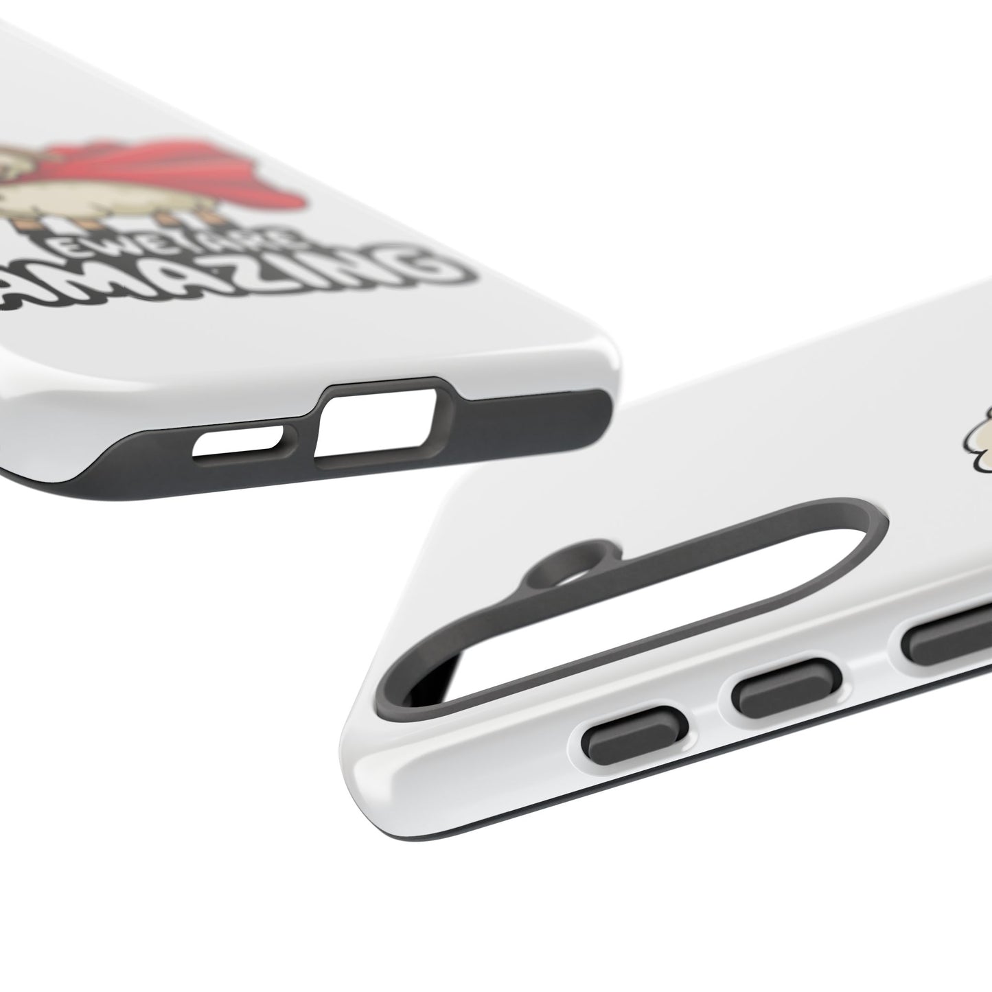 Funny Samsung Case - Cute Sheep Phone Cover - "Ewe Are Amazing" Gift for Her or Him - Animal Pun Superhero Case - Samsung Case