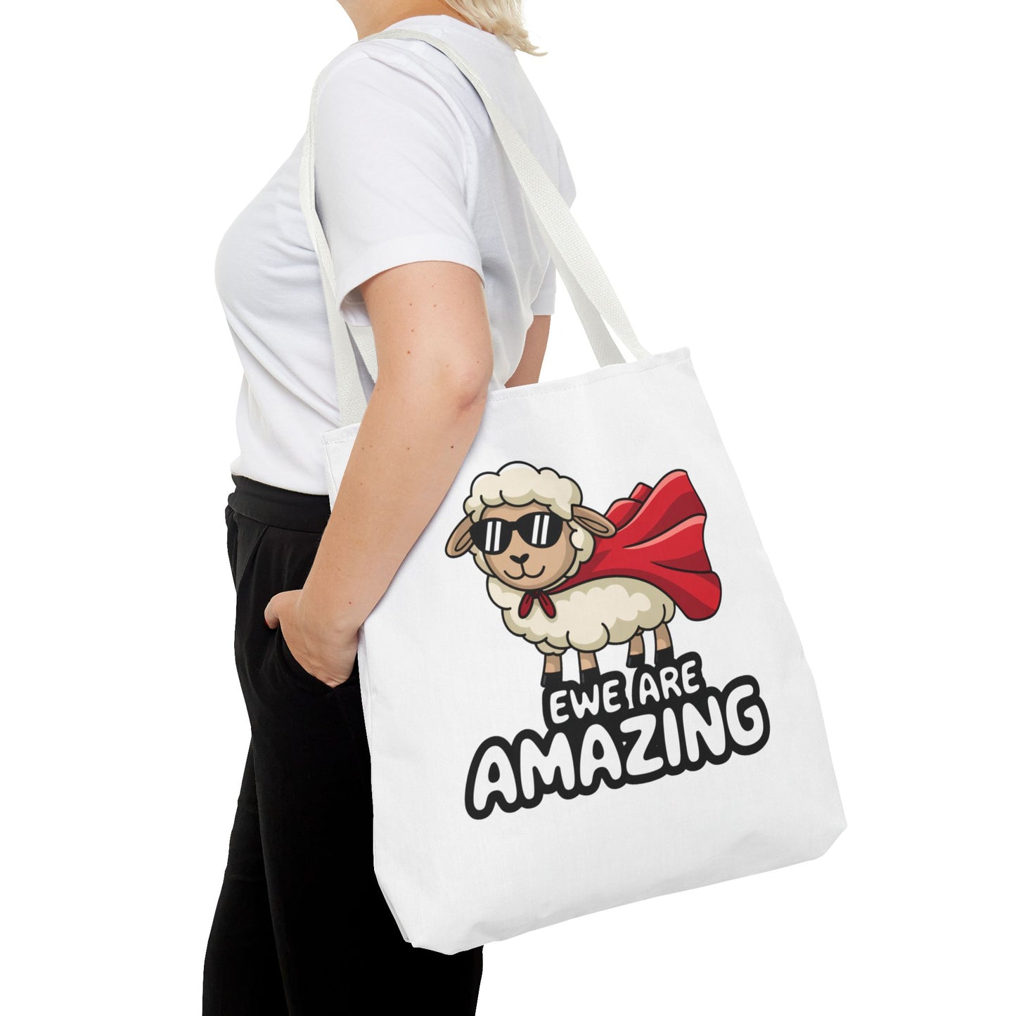 Sheep Tote Bag - Ewe Are Amazing Inspirational Bag Everyday Tote Funny Bag