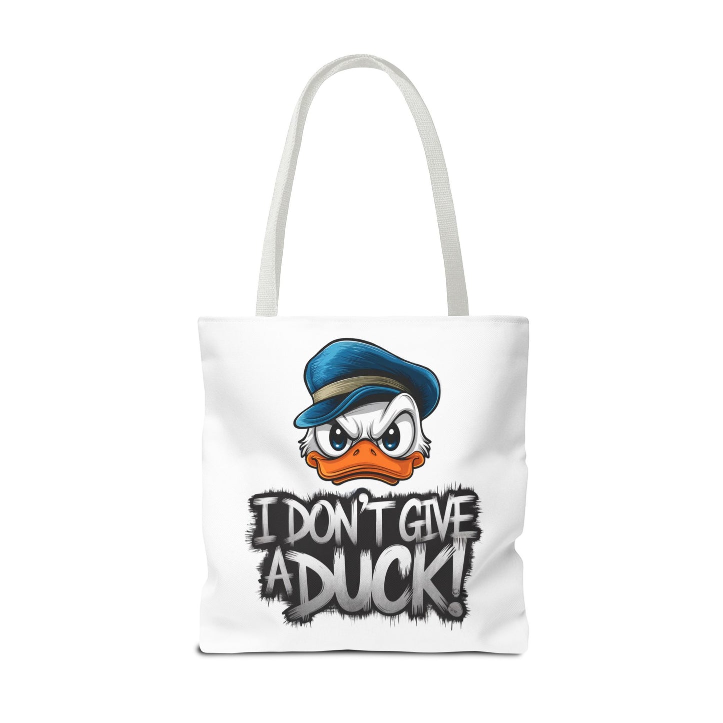 Funny Grumpy Duck Tote Bag | I Don’t Give A Duck Canvas Tote | Eco Reusable Cotton Gift Tote | Cute Animal Humor Market Bag