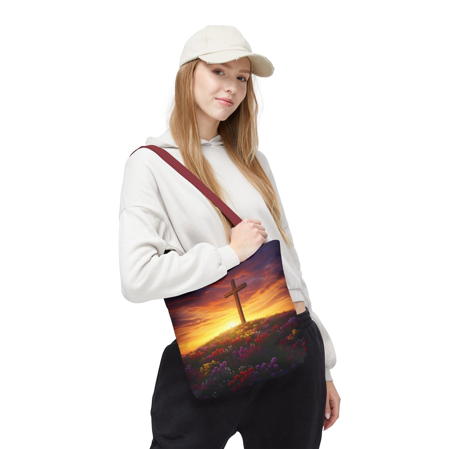 Da Vinci Cross Tote Bag Christian Bag Spiritual Tote Religious Tote Bag