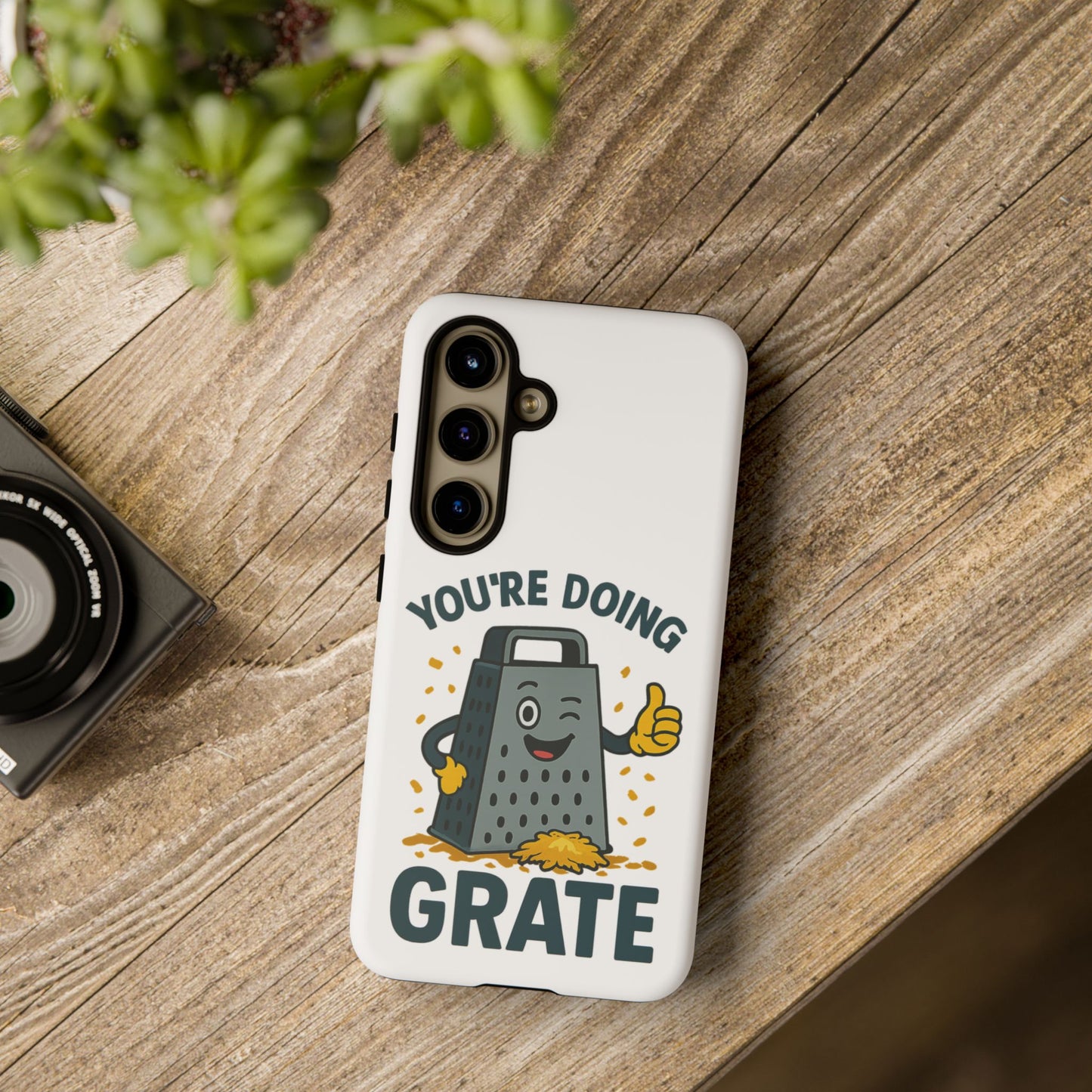 Samsung Tough Case - 'You're Doing Grate' Cheese Grater Design Phone Case for Chefs Foodie Accessory