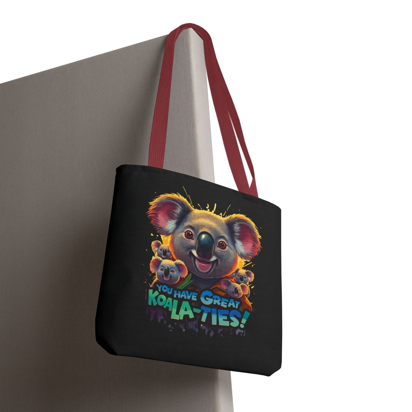 Koala Tote Bag – Funny Animal Pun Bag with Cute Koala Design – Reusable Grocery, Beach, or Everyday Carry Bag – Gift for Koala Lovers