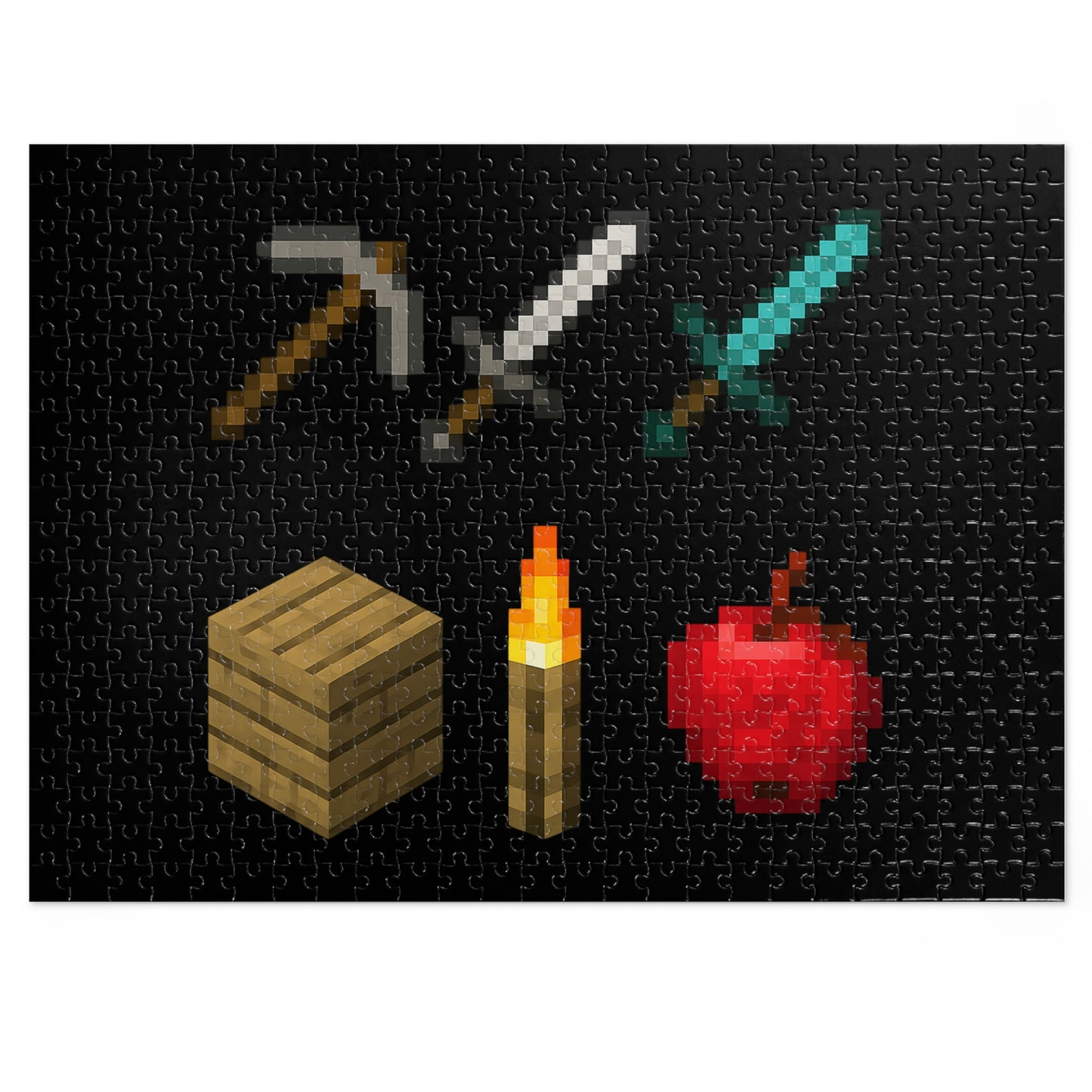 Jigsaw Puzzle - Minecraft Inspired Items Video Game Puzzle Geeky Puzzle