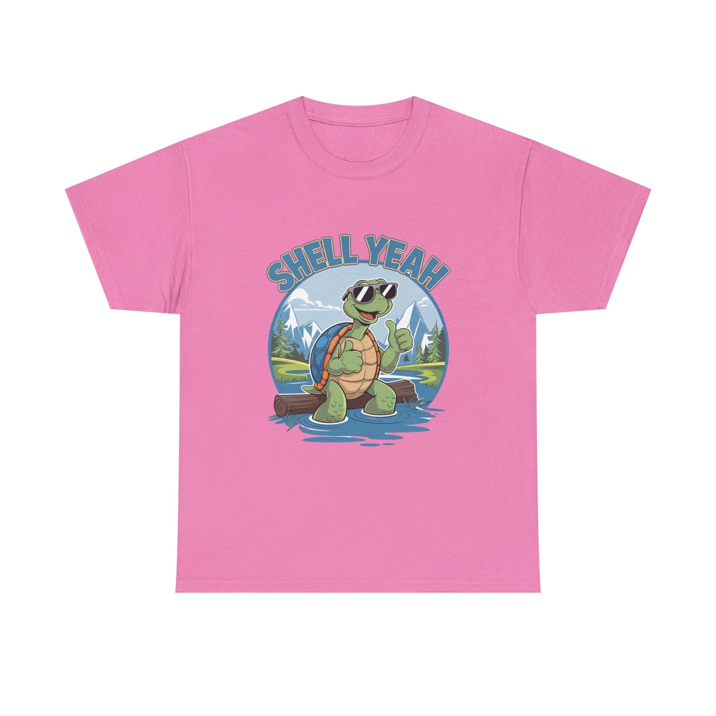 SHELL YEAH Turtle T-Shirt | Funny Cute Turtle Nature Graphic Tee | Handmade Animal Lover Gift | Eco Outdoor Adventure Shirt