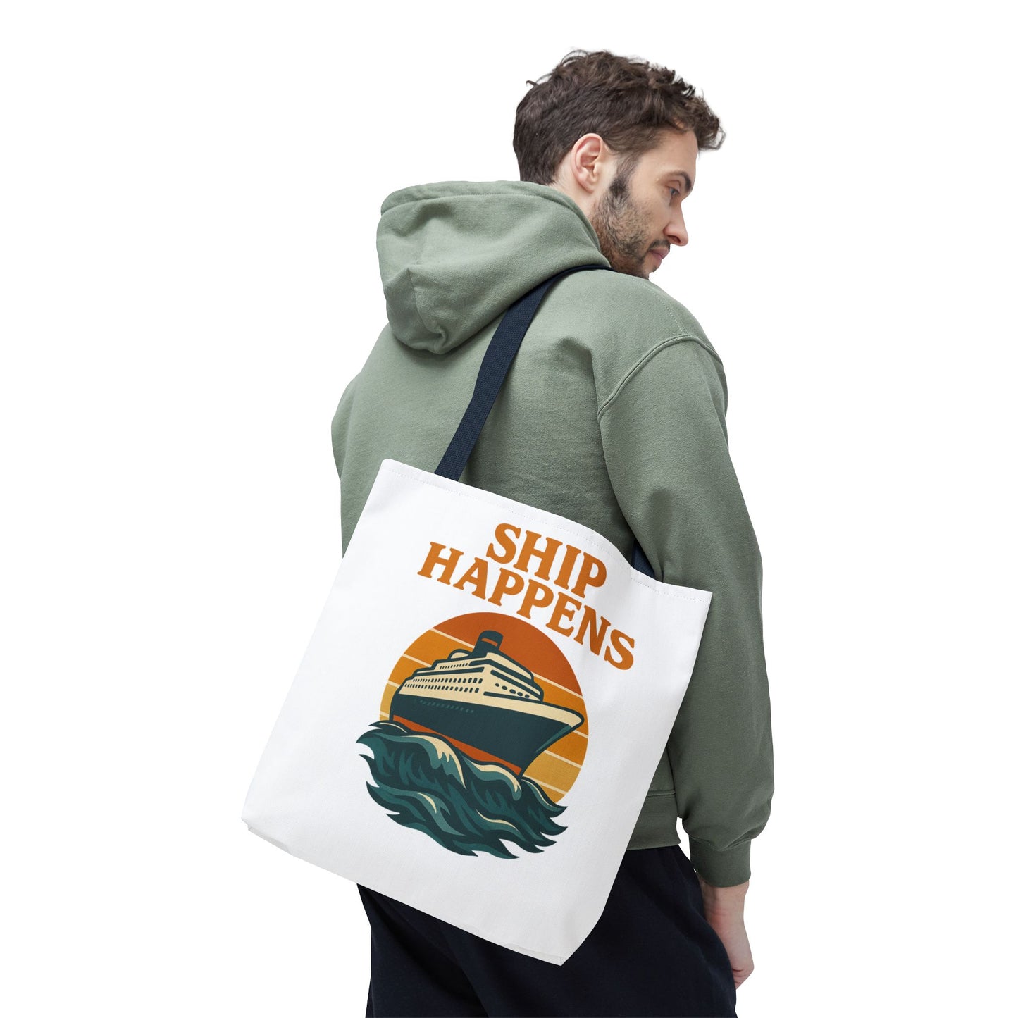 Ship Happens Tote Bag - Fun Nautical Design for Beach Lovers Cruise Bag Unique Gift for Travelers
