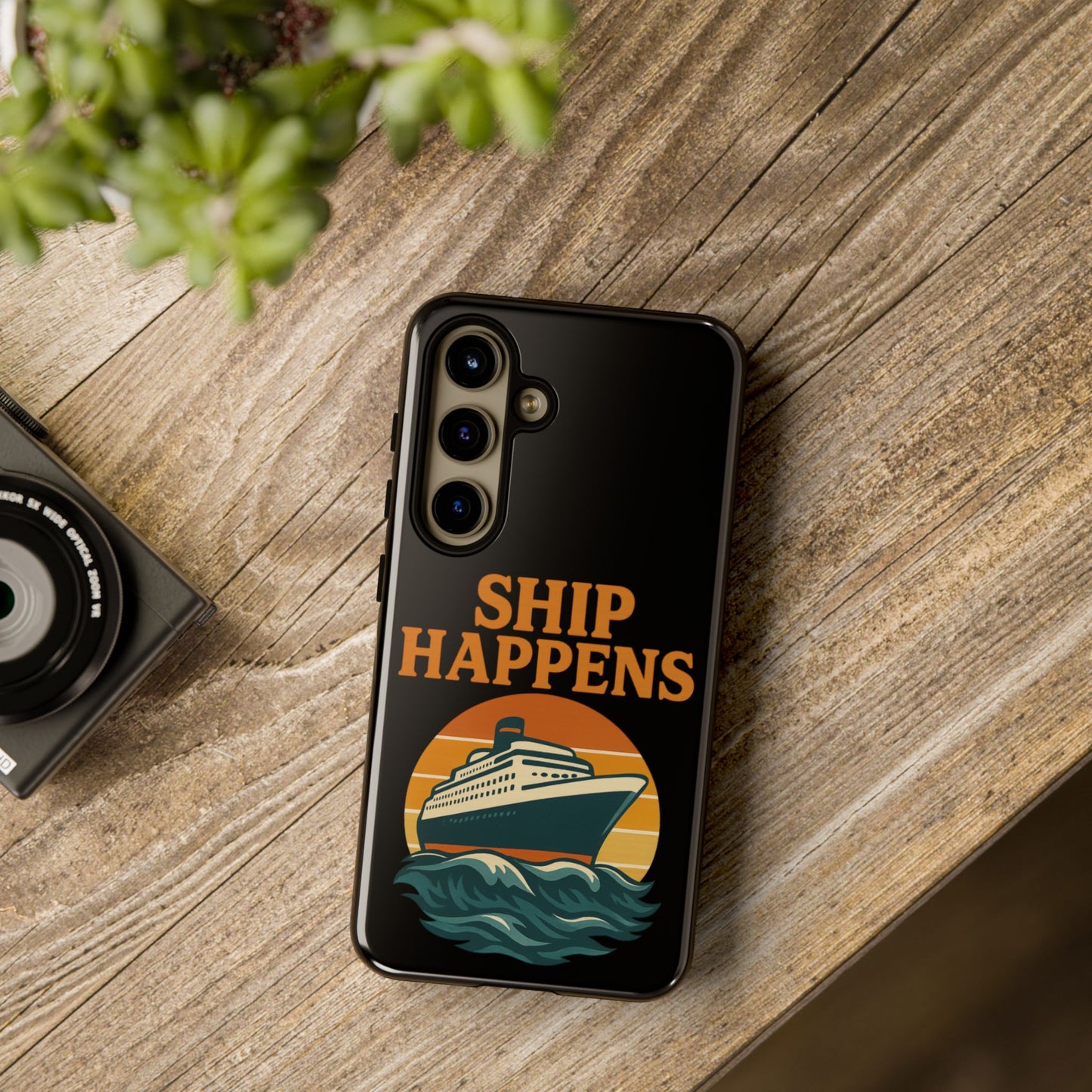 Samsung Case - Ship Happens Sunset Cruise Ship Nautical Phone Case Travel Accessory Gift for Travel Lovers Cruise Case